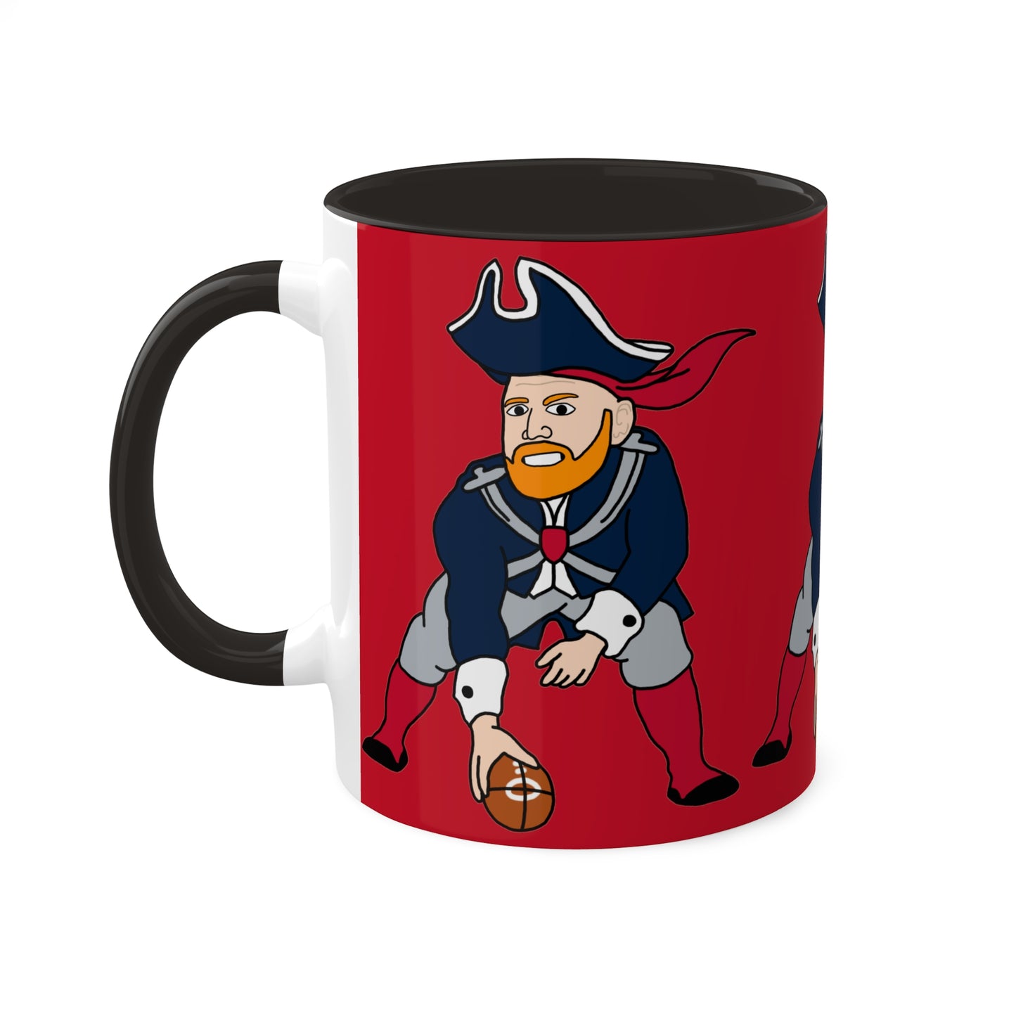 Bill Burrdy New England Patriots NFL Tom Brady Bill Burr Colorful Mug, 11oz Mugs American Football Bill Burr Monday Morning Podcast New England Patriots NFL Podcasts Stand-up Comedy Printify