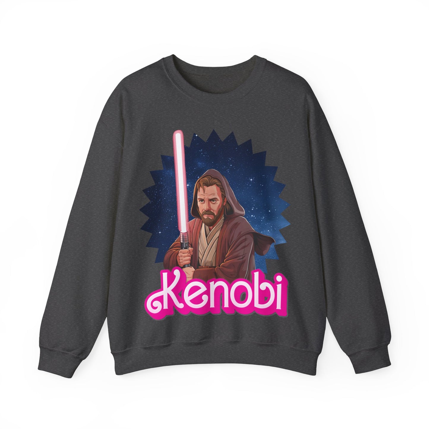 Obi-Wan Kenobi Ken Barbie Movie Star Wars Unisex Heavy Blend Crewneck Sweatshirt Sweatshirts Barbie Ken Movies Star Wars Printify