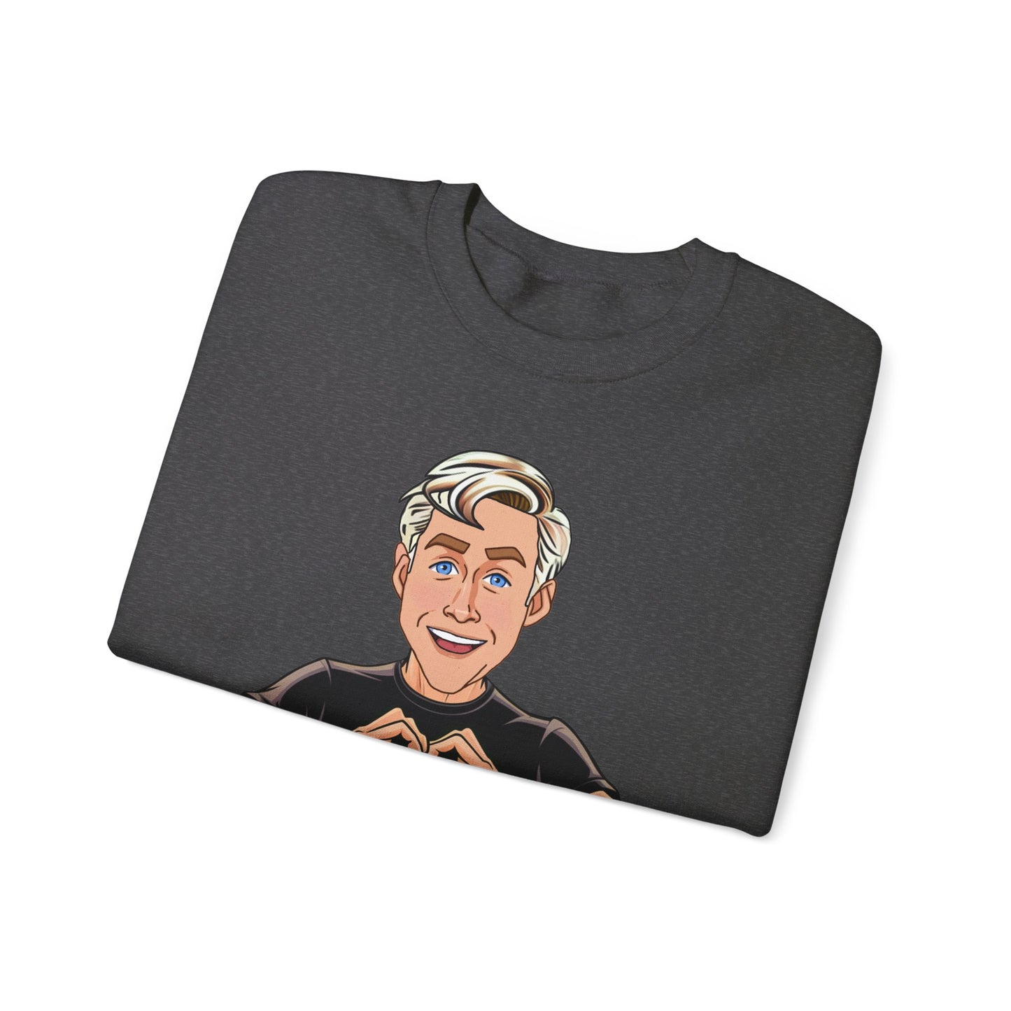 I am Kenough Ryan Gosling Ken Barbie Movie Unisex Heavy Blend Crewneck Sweatshirt Sweatshirts Barbie Celebrities Ken Movies Ryan Gosling Printify