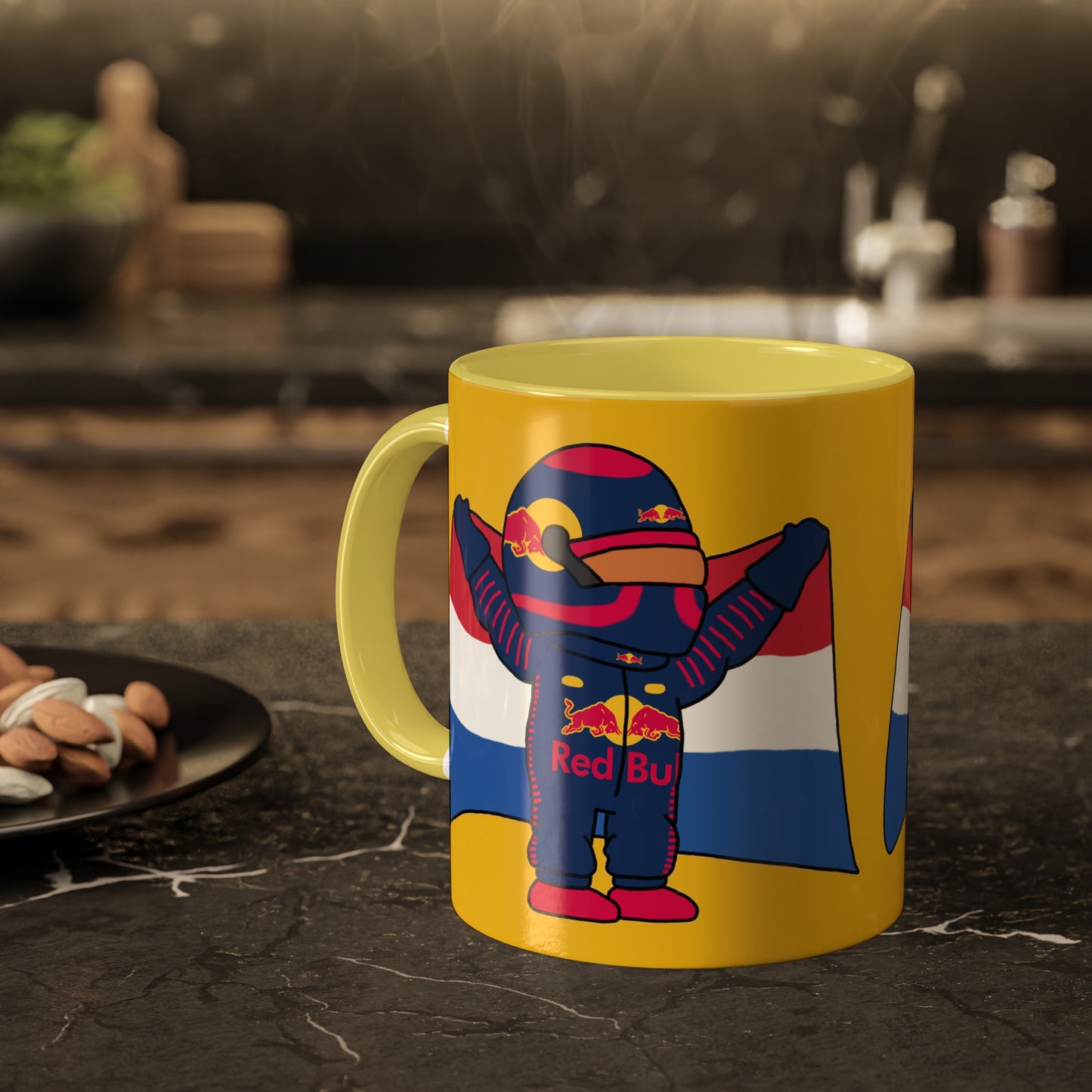 NeVerStappen Red Bull Formula 1 F1 Max Vertsappen Colorful Mugs, 11oz 11oz Yellow Mugs Printify