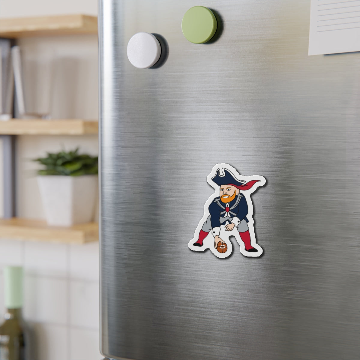 Bill Burrdy New England Patriots NFL Tom Brady Bill Burr Die-Cut Magnet 3" x 3" Die-Cut 1 pc Magnets American Football Bill Burr Monday Morning Podcast New England Patriots NFL Podcasts Stand-up Comedy Printify