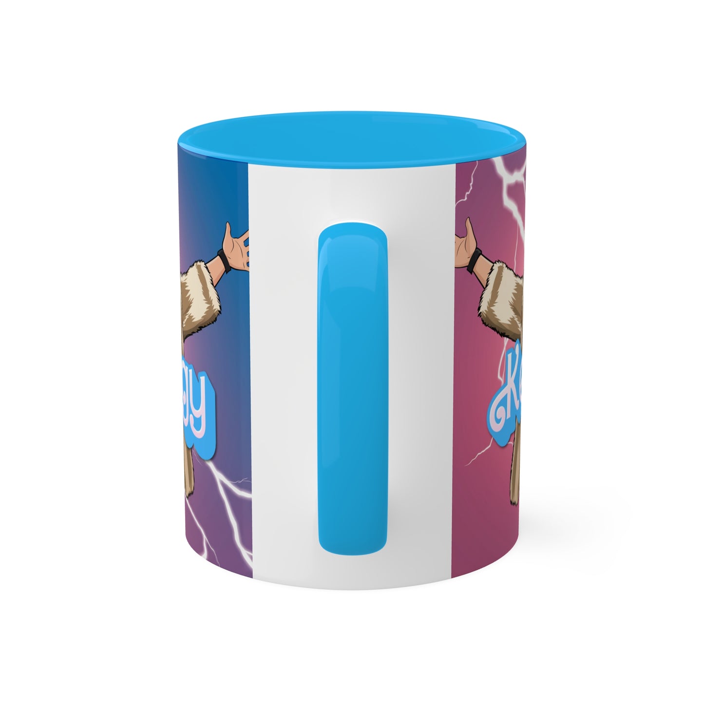 Kenergy Barbie Ryan Gosling Ken Colorful Mug Mugs Barbie Celebrities Ken Kenergy Movies Ryan Gosling Printify