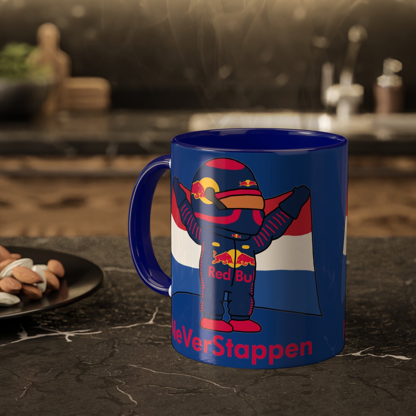 NeVerStappen Red Bull Formula 1 F1 Max Vertsappen Colorful Mugs, 11oz 11oz Blue Mugs Printify