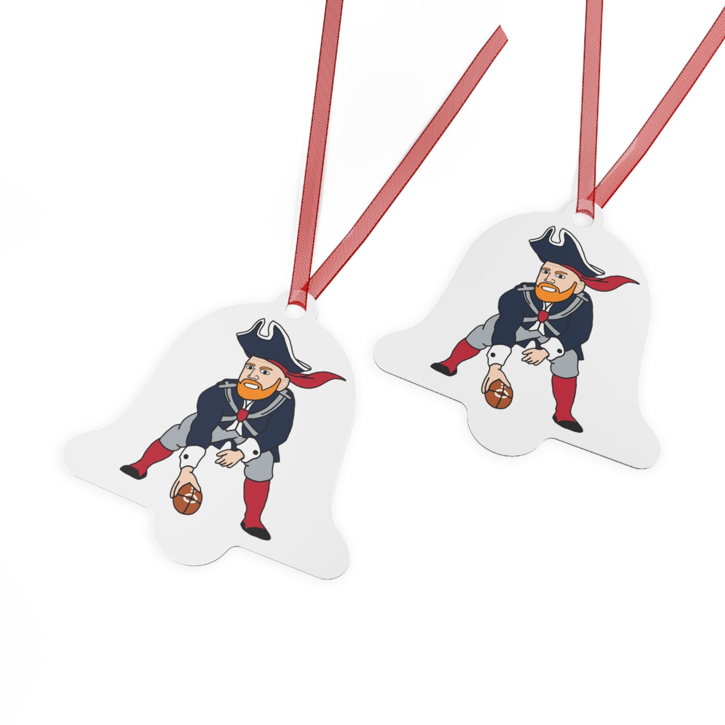 Bill Burrdy New England Patriots NFL Tom Brady Bill Burr Metal Ornaments Christmas American Football Bill Burr Monday Morning Podcast New England Patriots NFL Podcasts Stand-up Comedy Printify