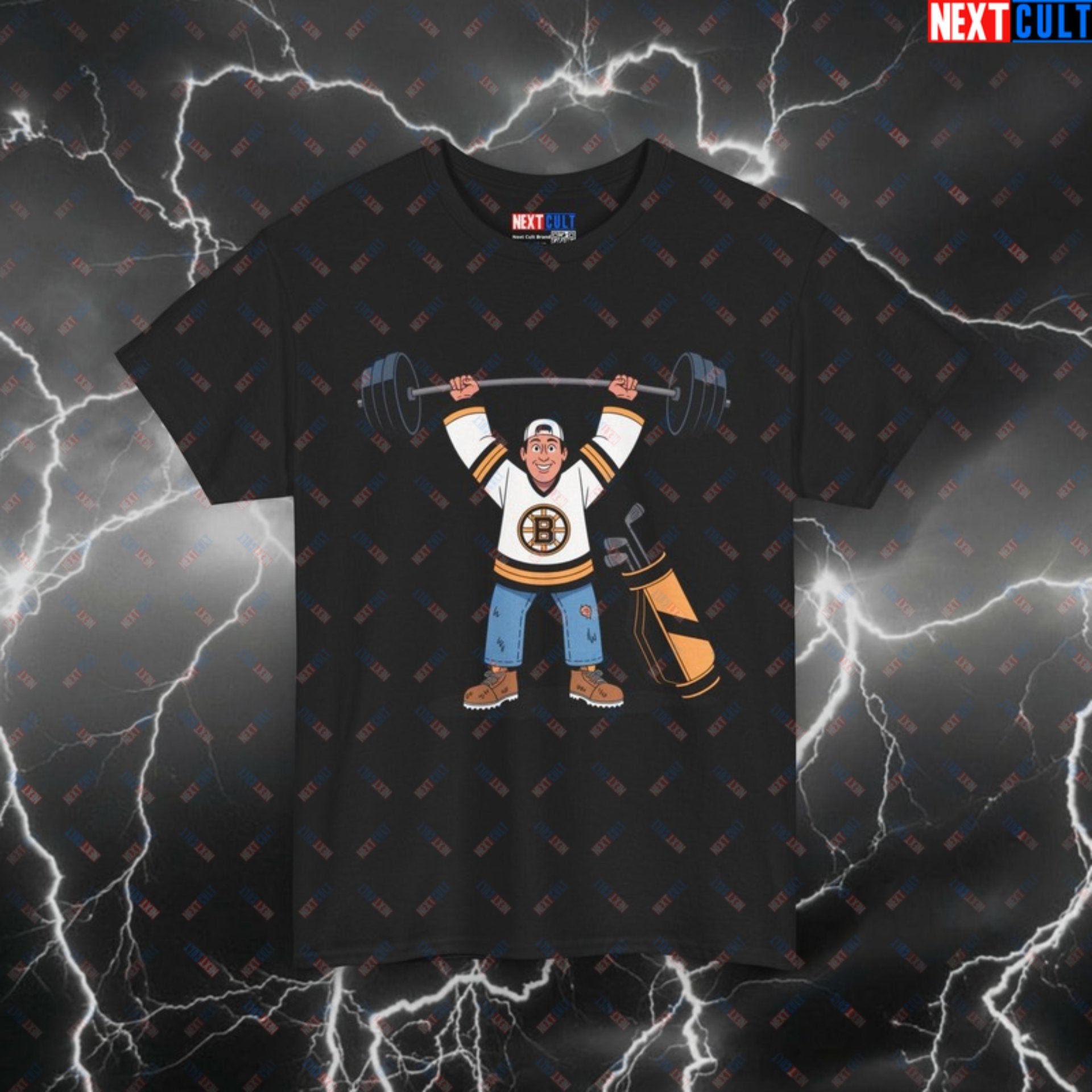 Happy Liftmore Pump Cover Gym Tee - Funny Adam Sandler Workout Shirt for Powerlifting Gains Black T-shirts Bodybuilding Films Fitness Gym Powerlifting Pump Cover Workout Printify