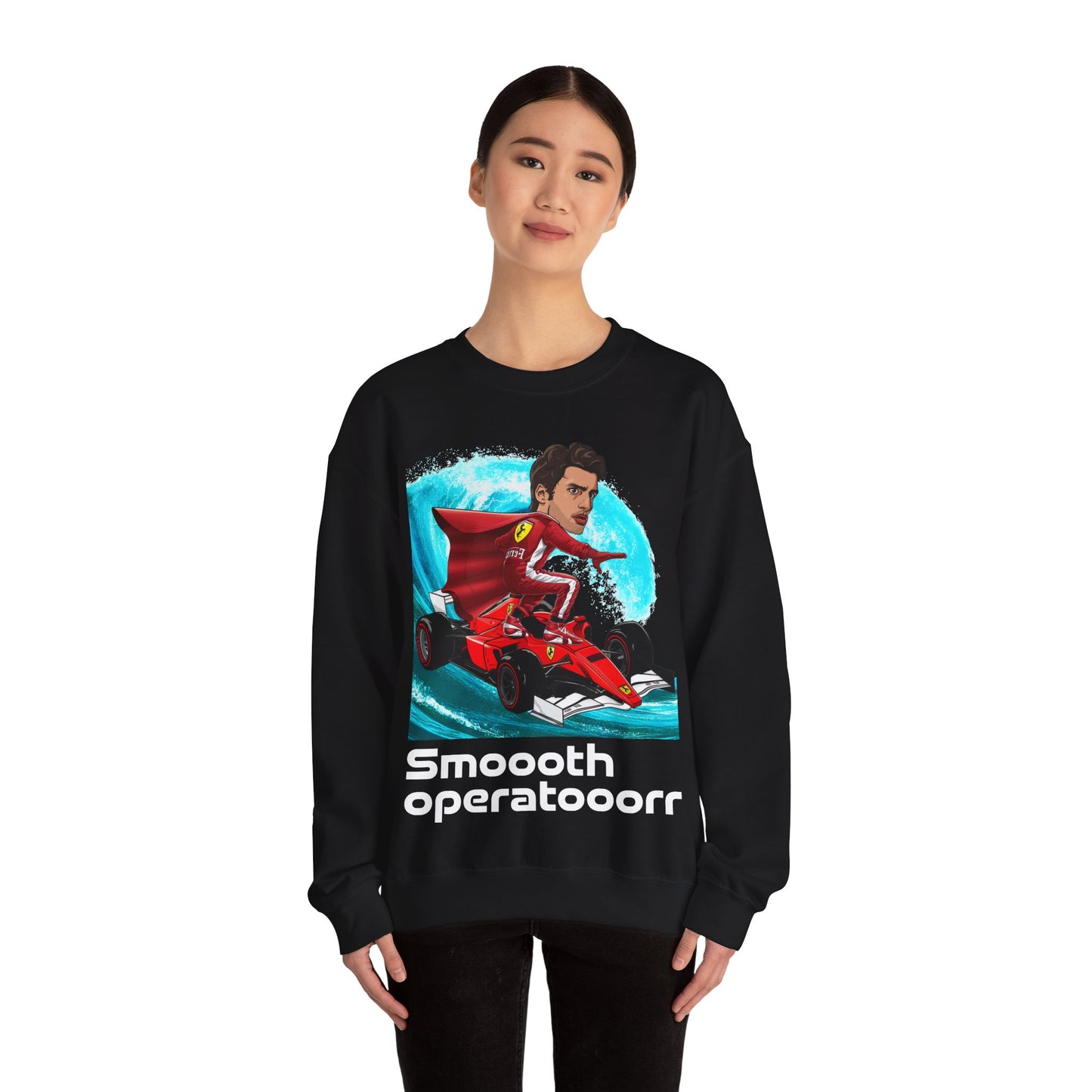 Carlos Sainz Sweatshirt Smooth Operator Jumper Ferrari Sweater Formula 1 Jumper F1 Sweater Ferrari Gift Ferrari Fan Jumper F1 Gift Scuderia Sweatshirts Carlos Sainz F1 Ferrari Printify