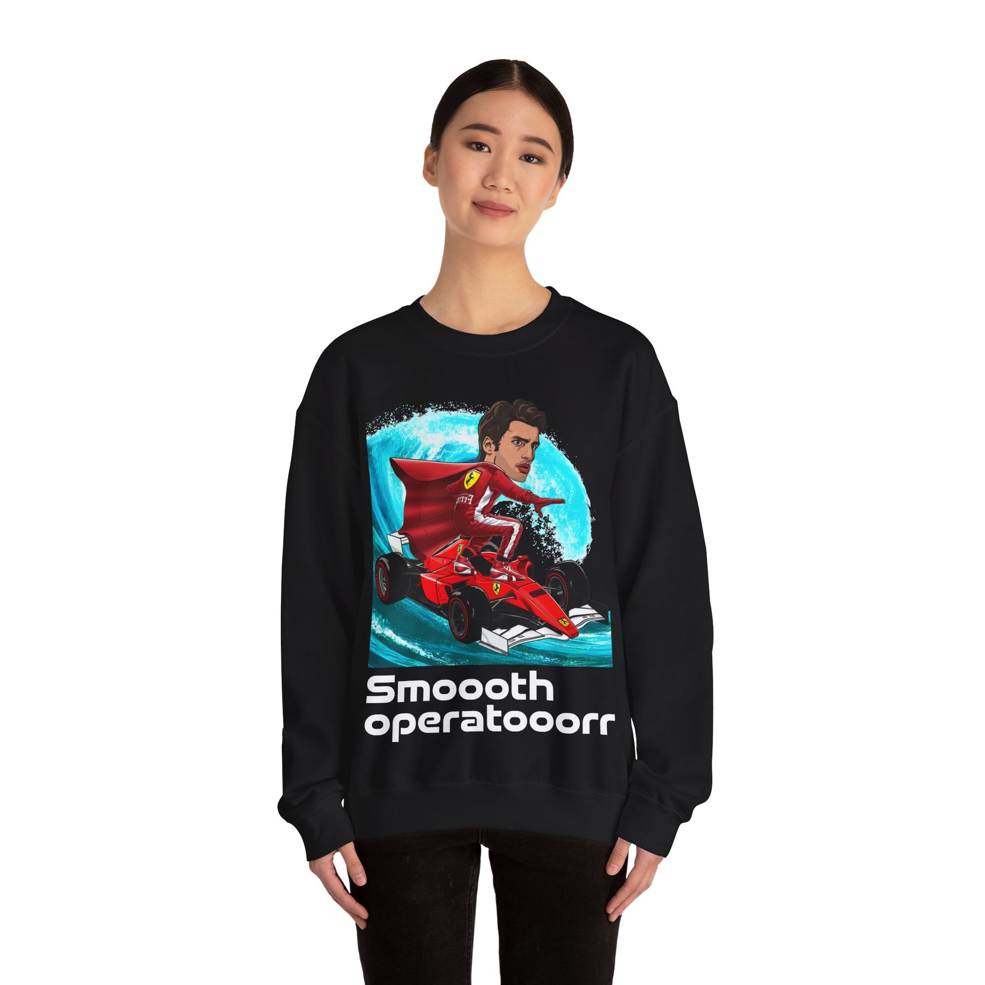 Carlos Sainz Sweatshirt Smooth Operator Jumper Ferrari Sweater Formula 1 Jumper F1 Sweater Ferrari Gift Ferrari Fan Jumper F1 Gift Scuderia Sweatshirts Carlos Sainz F1 Ferrari Printify
