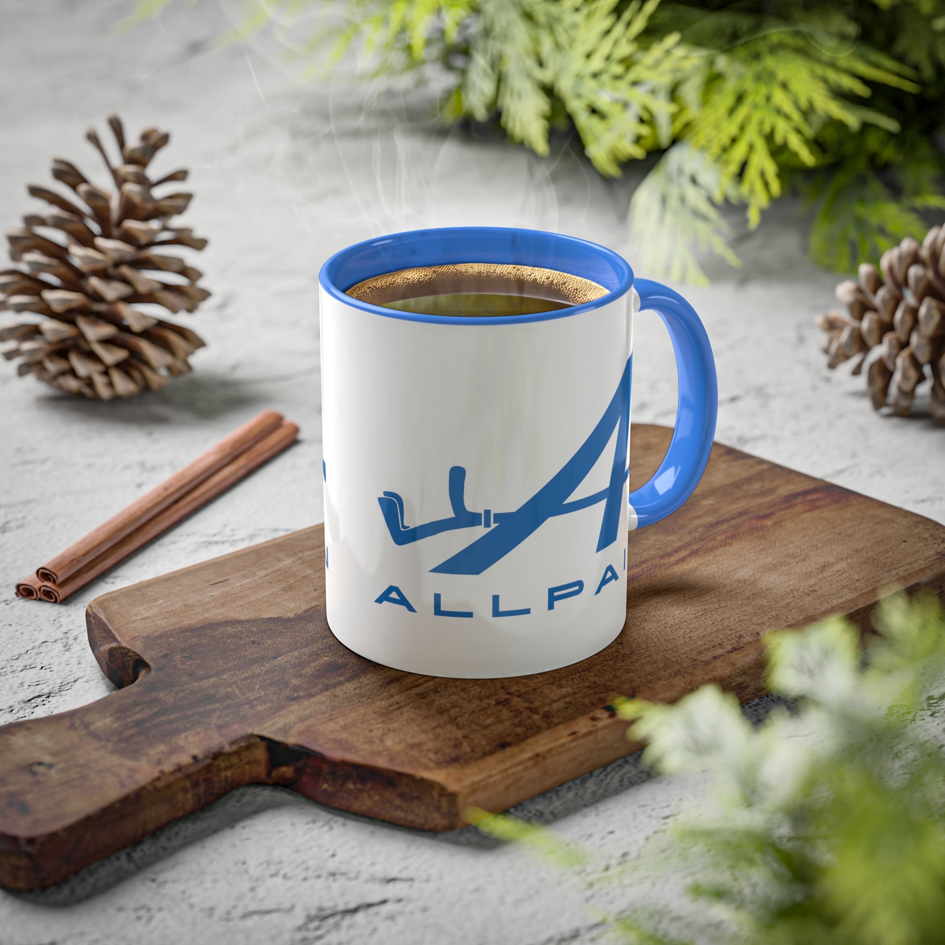 Allpain Alpine F1 Formula 1 Pierre Gasly Esteban Ocon Colorful Mug, 11oz Mugs Alpine F1 Printify