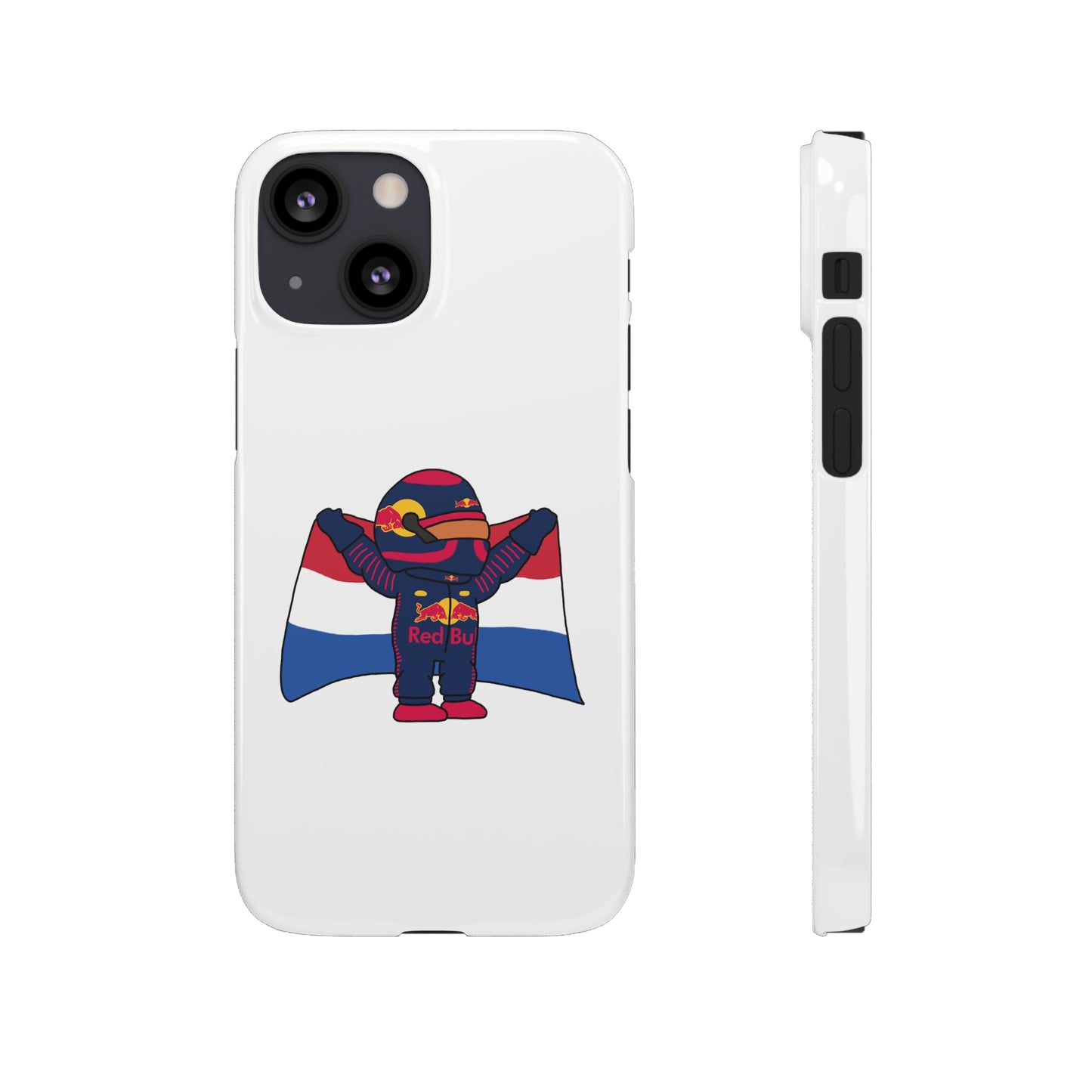 NeVerStappen Red Bull Formula 1 F1 Max Verstappen Snap Case iPhone 13 Mini Glossy Mobile Phone Cases F1 Max Verstappen Red Bull Printify