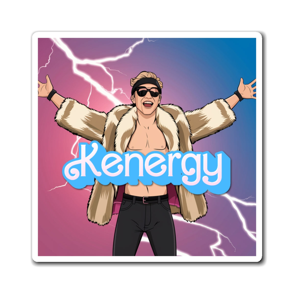 Kenergy Barbie Ryan Gosling Ken Magnet Magnets Barbie Celebrities Ken Kenergy Movies Ryan Gosling Printify