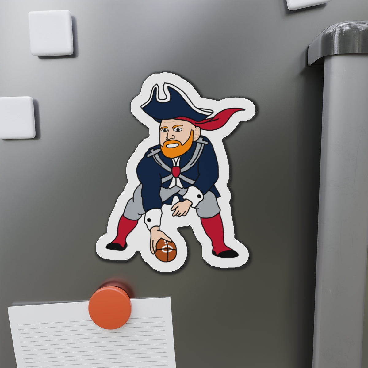 Bill Burrdy New England Patriots NFL Tom Brady Bill Burr Die-Cut Magnet Magnets American Football Bill Burr Monday Morning Podcast New England Patriots NFL Podcasts Stand-up Comedy Printify