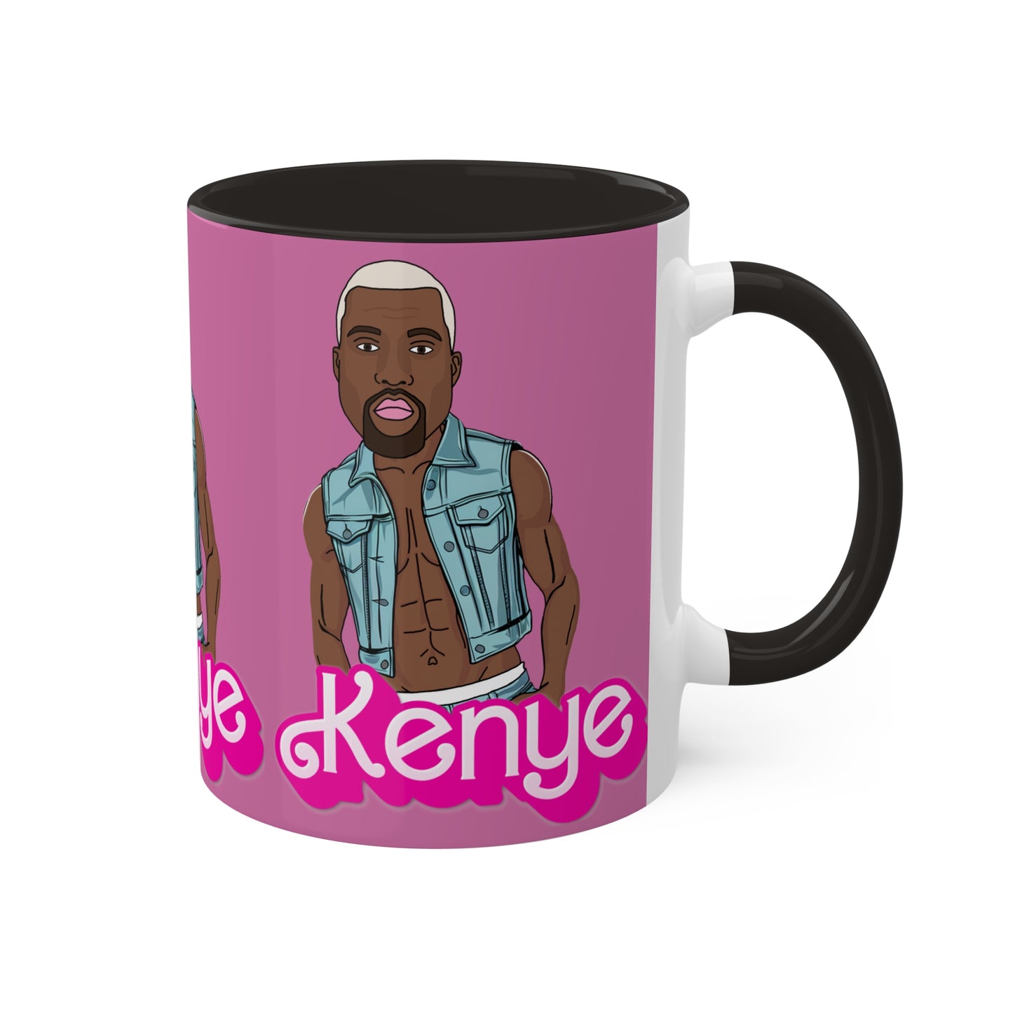 Kenye Barbie Ken Ryan Gosling Kanye West Colorful Mug Mugs Barbie Kanye West Ken Movies Music Printify