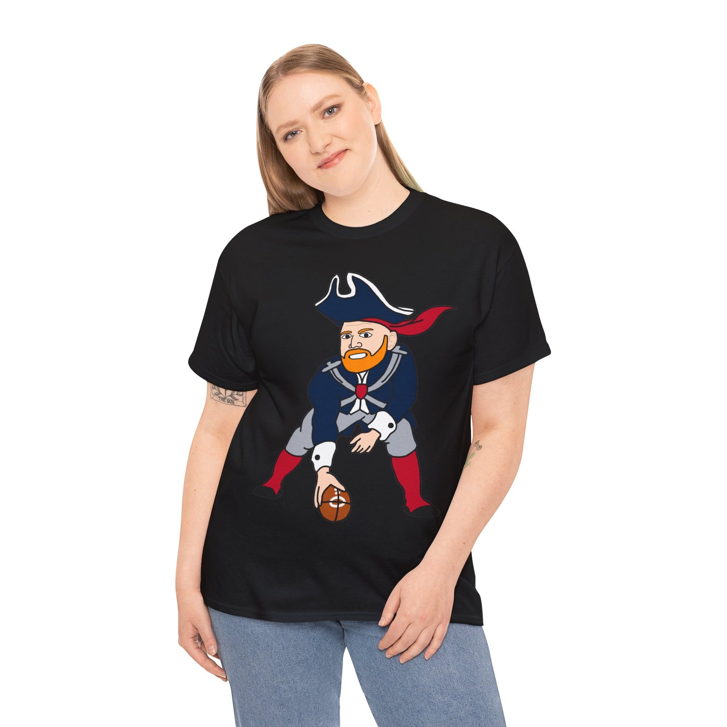 Bill Burrdy New England Patriots Tom Brady Bill Burr Unisex Heavy Cotton Tee T-shirts American Football Bill Burr Monday Morning Podcast New England Patriots NFL Podcasts Stand-up Comedy Printify