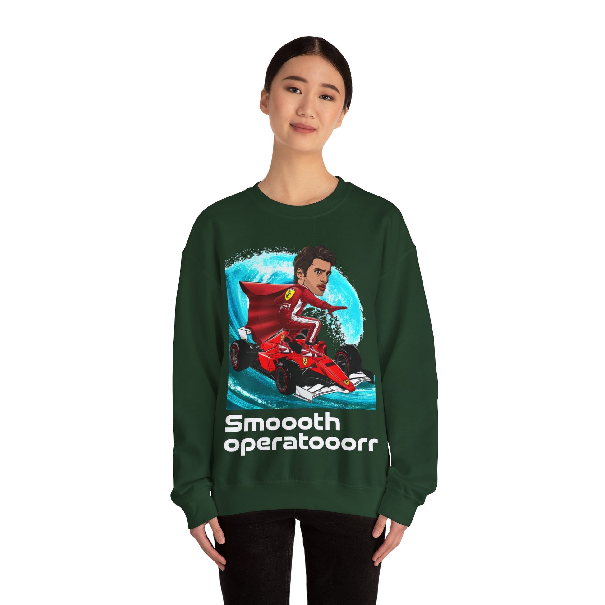 Carlos Sainz Sweatshirt Smooth Operator Jumper Ferrari Sweater Formula 1 Jumper F1 Sweater Ferrari Gift Ferrari Fan Jumper F1 Gift Scuderia Sweatshirts Carlos Sainz F1 Ferrari Printify