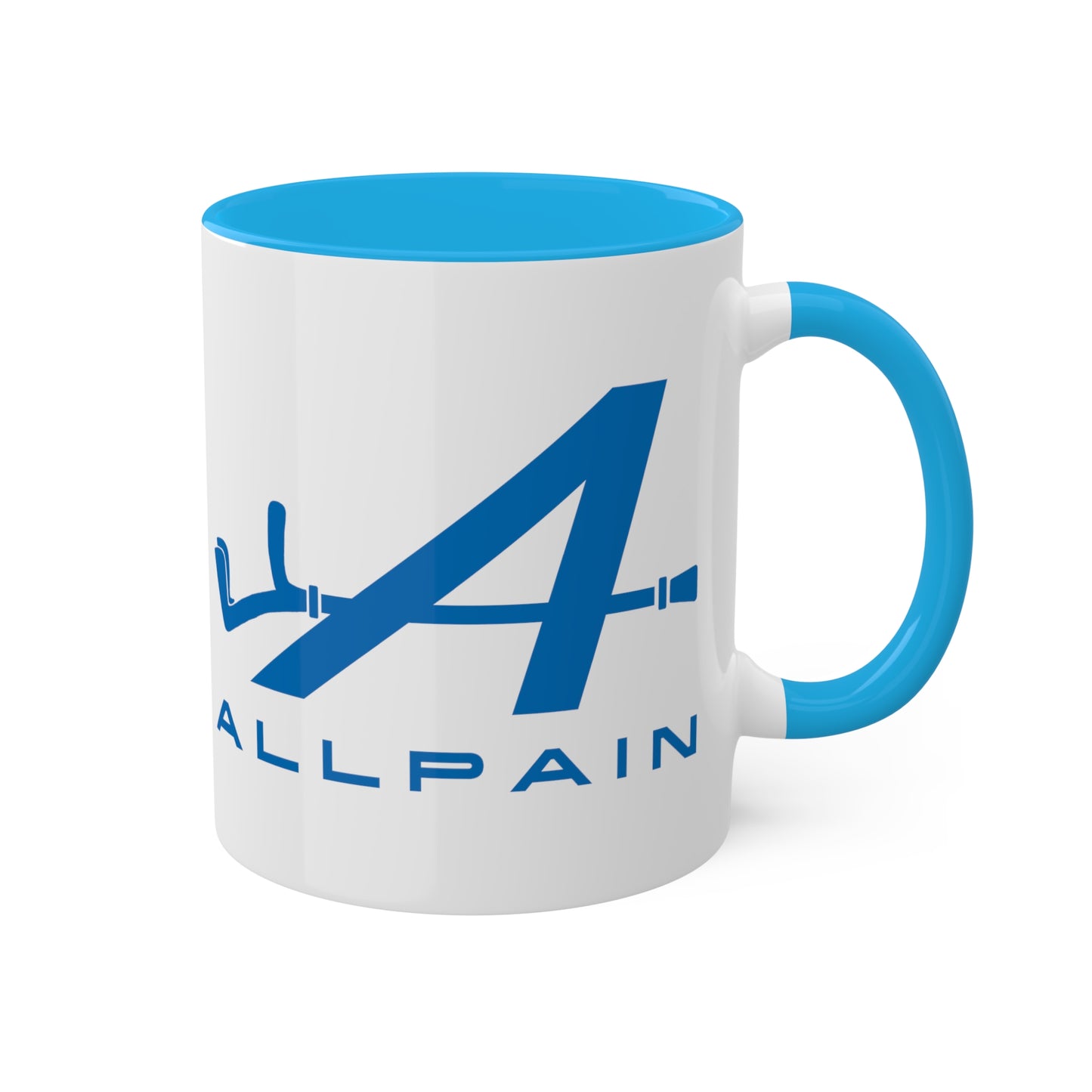 Allpain Alpine F1 Formula 1 Pierre Gasly Esteban Ocon Colorful Mug, 11oz Mugs Alpine F1 Printify