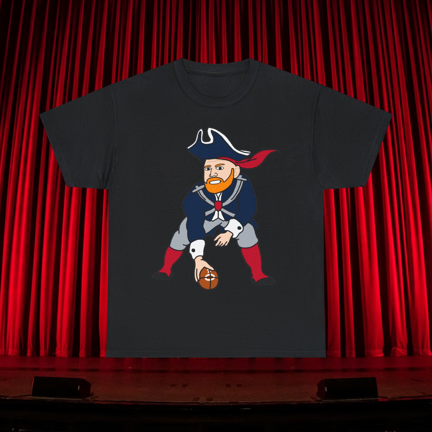 Bill Burrdy New England Patriots Tom Brady Bill Burr Unisex Heavy Cotton Tee T-shirts American Football Bill Burr Monday Morning Podcast New England Patriots NFL Podcasts Stand-up Comedy Printify