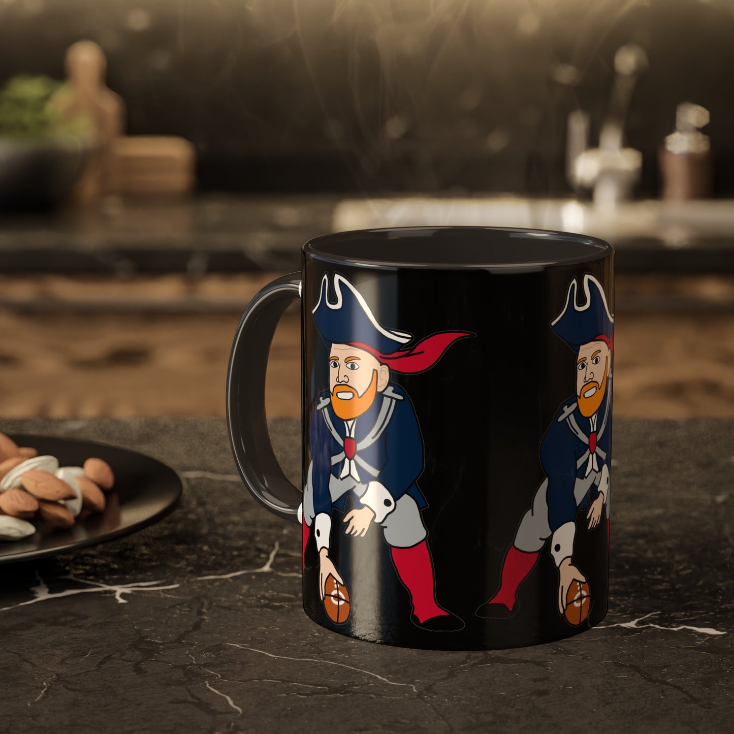 Bill Burrdy New England Patriots NFL Tom Brady Bill Burr Colorful Mug, 11oz 11oz Black Mugs American Football Bill Burr Monday Morning Podcast New England Patriots NFL Podcasts Stand-up Comedy Printify