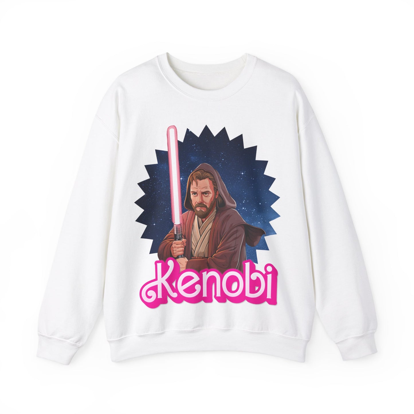 Obi-Wan Kenobi Ken Barbie Movie Star Wars Unisex Heavy Blend Crewneck Sweatshirt Sweatshirts Barbie Ken Movies Star Wars Printify