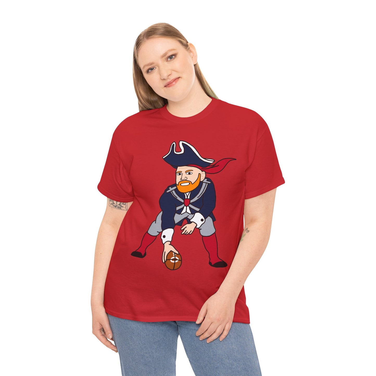 Bill Burrdy New England Patriots Tom Brady Bill Burr Unisex Heavy Cotton Tee T-shirts American Football Bill Burr Monday Morning Podcast New England Patriots NFL Podcasts Stand-up Comedy Printify