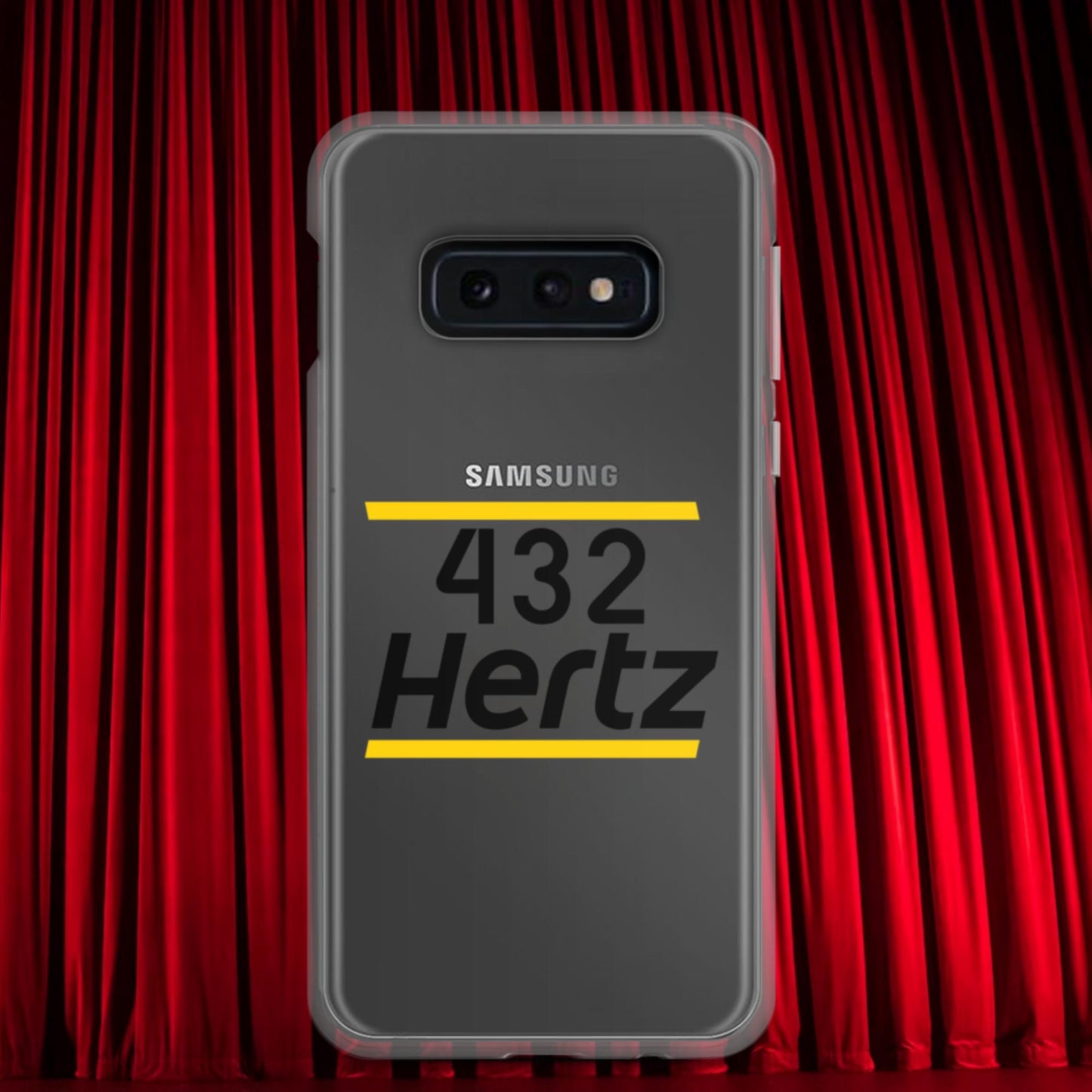 432Hz Hertz Matt and Shane's Secret Podcast MSSP Clear Case for Samsung Samsung Galaxy S10e Mobile Phone Cases Matt McCusker MSSP Podcasts Shane Gillis Stand-up Comedy Next Cult Brand