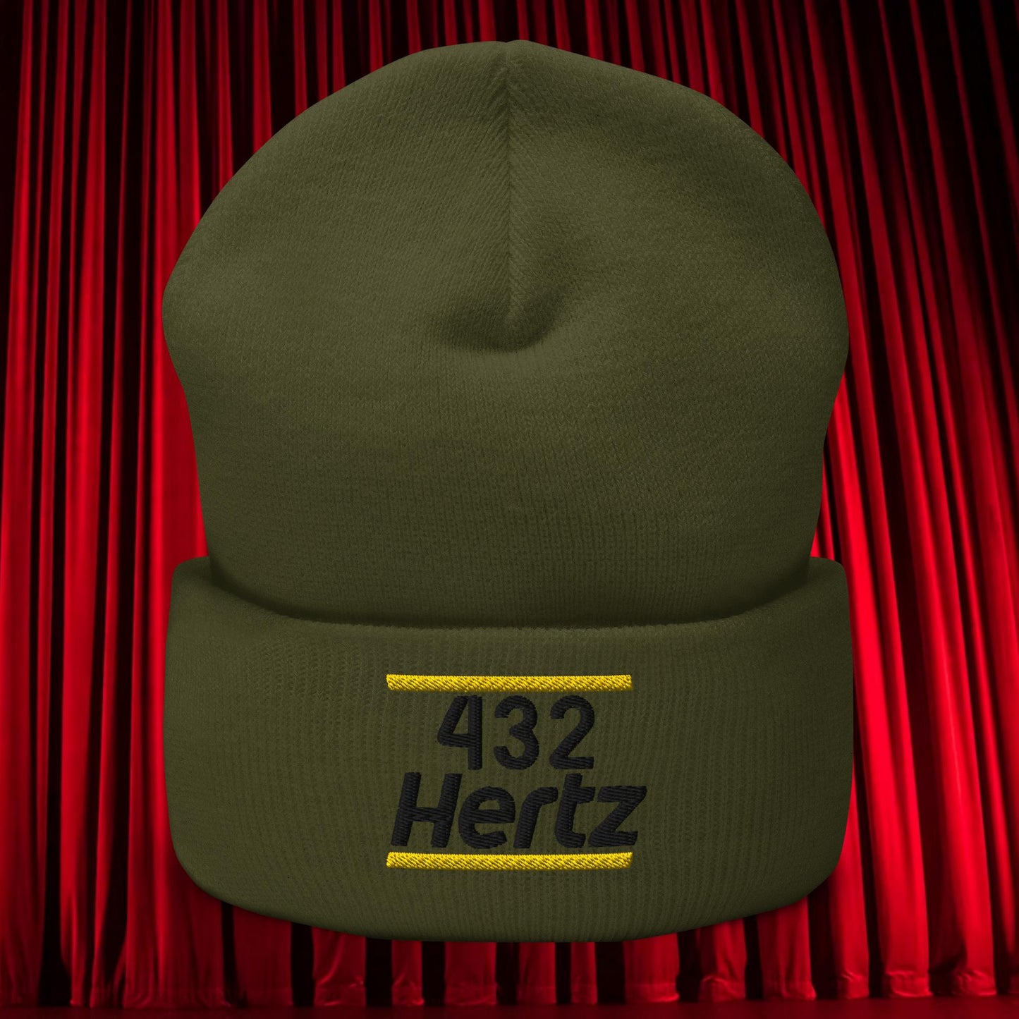 432Hz Hertz Matt and Shane's Secret Podcast MSSP Cuffed Beanie Olive Hats Matt McCusker MSSP Podcasts Shane Gillis Stand-up Comedy Next Cult Brand