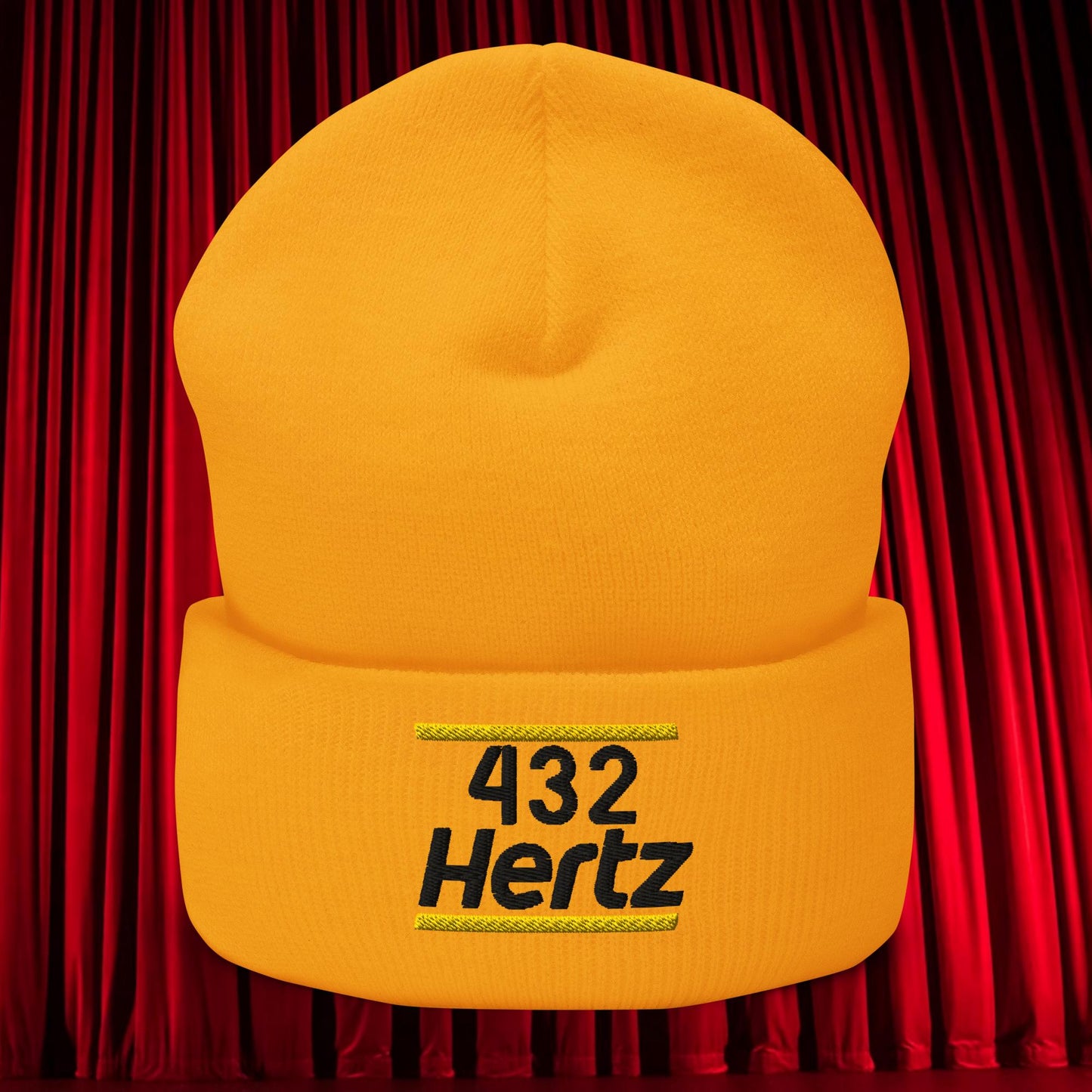 432Hz Hertz Matt and Shane's Secret Podcast MSSP Cuffed Beanie Gold Hats Matt McCusker MSSP Podcasts Shane Gillis Stand-up Comedy Next Cult Brand