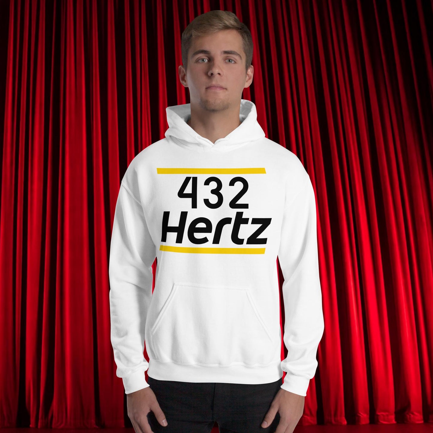 432Hz Hertz Matt and Shane's Secret Podcast MSSP Unisex Hoodie White Hoodies Matt McCusker MSSP Podcasts Shane Gillis Stand-up Comedy Next Cult Brand