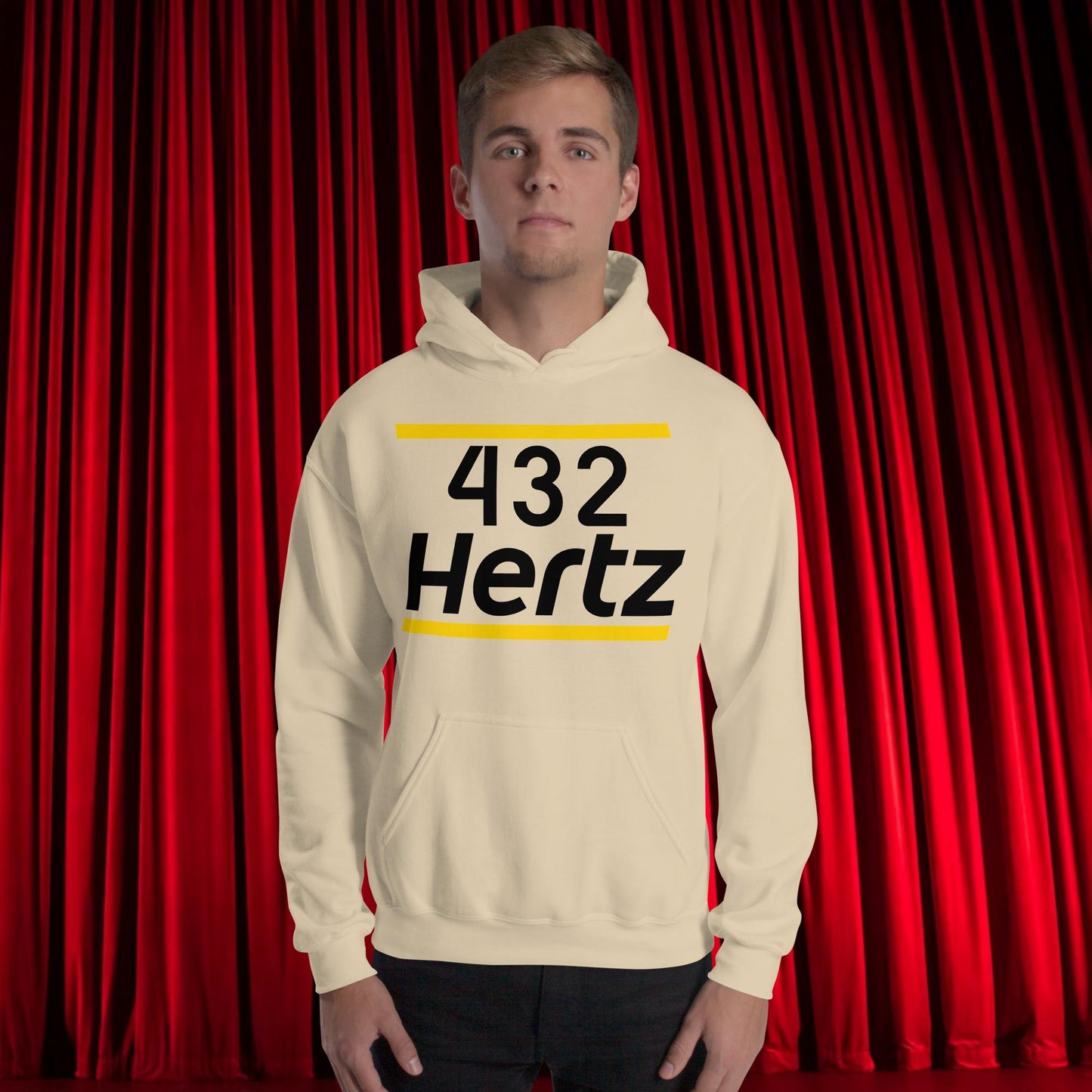 432Hz Hertz Matt and Shane's Secret Podcast MSSP Unisex Hoodie Sand Hoodies Matt McCusker MSSP Podcasts Shane Gillis Stand-up Comedy Next Cult Brand