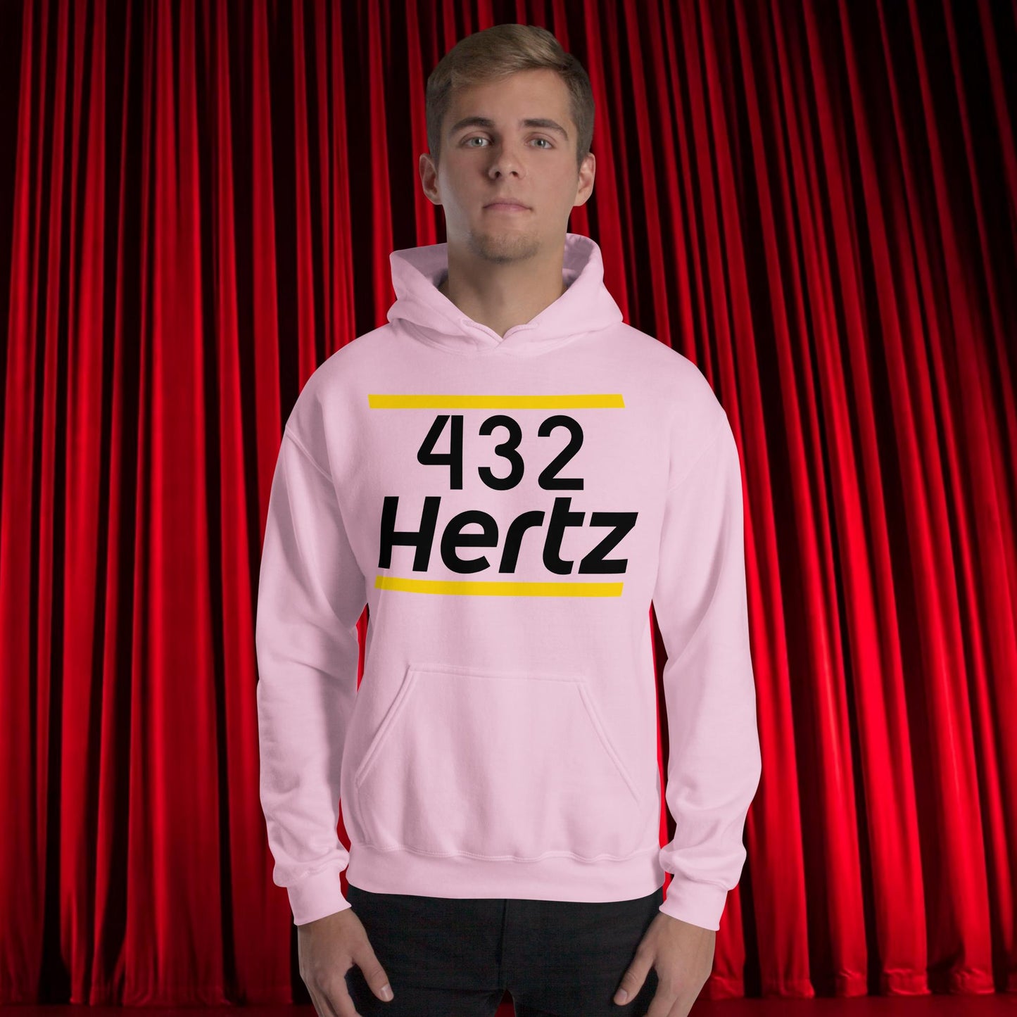 432Hz Hertz Matt and Shane's Secret Podcast MSSP Unisex Hoodie Light Pink Hoodies Matt McCusker MSSP Podcasts Shane Gillis Stand-up Comedy Next Cult Brand