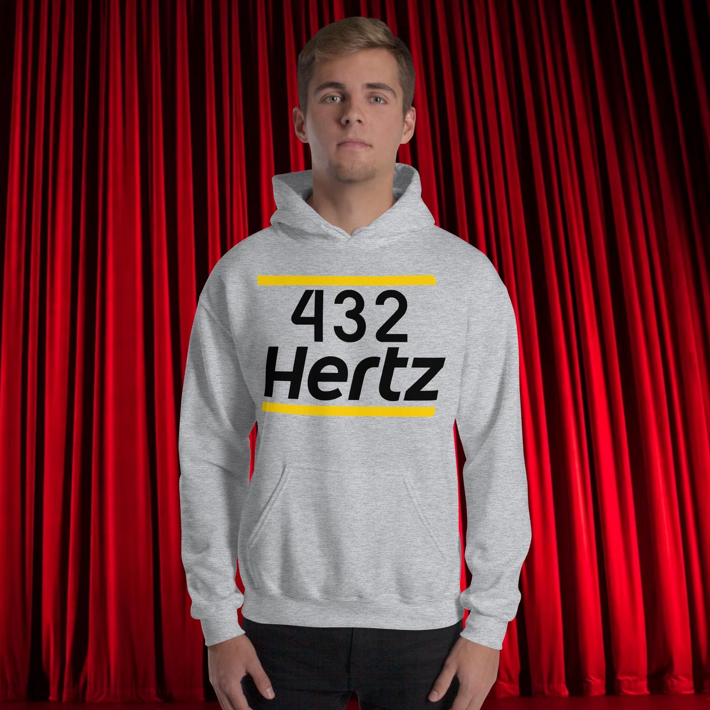 432Hz Hertz Matt and Shane's Secret Podcast MSSP Unisex Hoodie Sport Grey Hoodies Matt McCusker MSSP Podcasts Shane Gillis Stand-up Comedy Next Cult Brand