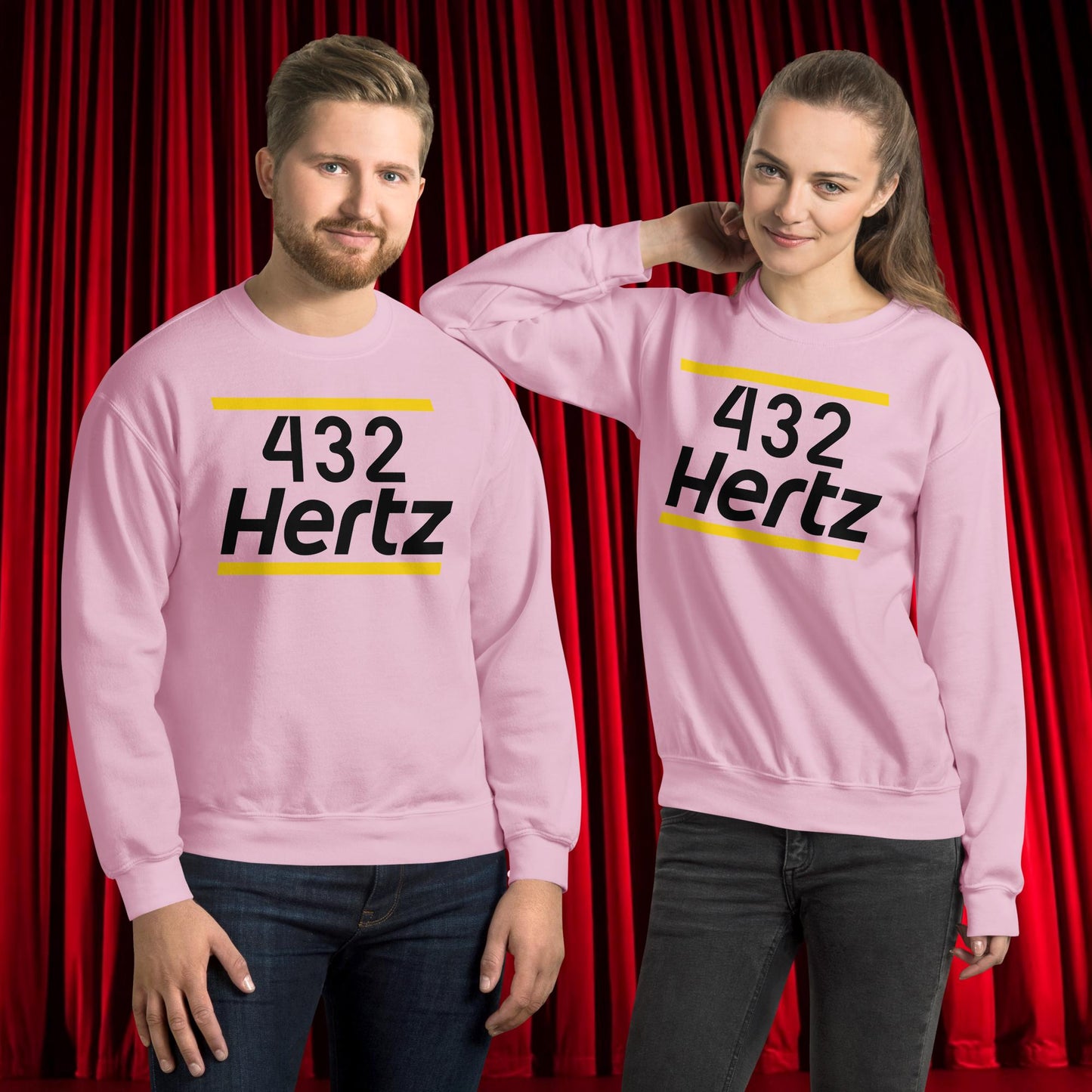 432Hz Hertz Matt and Shane's Secret Podcast MSSP Unisex Sweatshirt Light Pink Sweatshirts Matt McCusker MSSP Podcasts Shane Gillis Stand-up Comedy Next Cult Brand