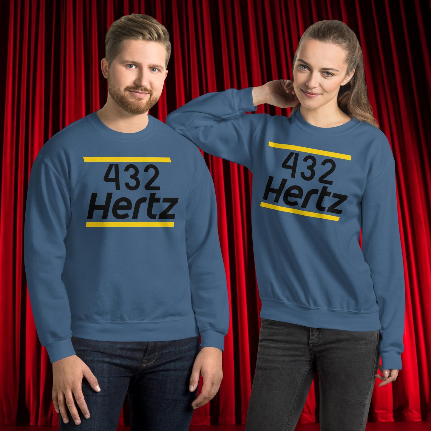 432Hz Hertz Matt and Shane's Secret Podcast MSSP Unisex Sweatshirt Indigo Blue Sweatshirts Matt McCusker MSSP Podcasts Shane Gillis Stand-up Comedy Next Cult Brand
