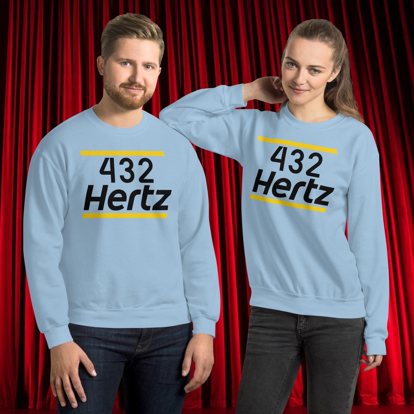 432Hz Hertz Matt and Shane's Secret Podcast MSSP Unisex Sweatshirt Light Blue Sweatshirts Matt McCusker MSSP Podcasts Shane Gillis Stand-up Comedy Next Cult Brand