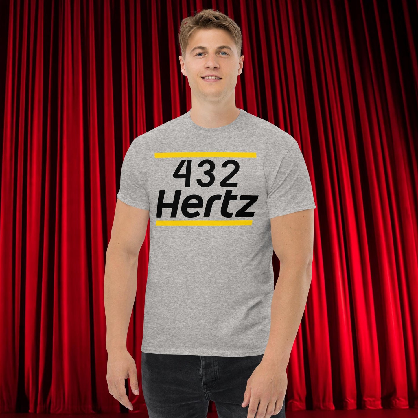 432Hz Hertz Matt and Shane's Secret Podcast MSSP Unisex tee Sport Grey T-shirts Matt McCusker MSSP Podcasts Shane Gillis Stand-up Comedy Next Cult Brand