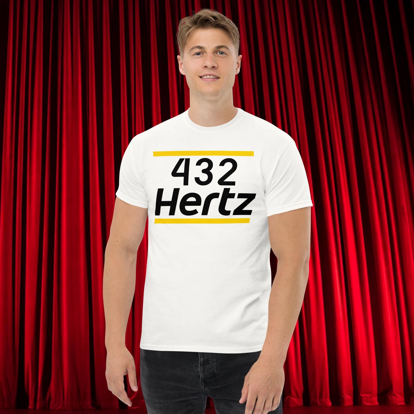 432Hz Hertz Matt and Shane's Secret Podcast MSSP Unisex tee White T-shirts Matt McCusker MSSP Podcasts Shane Gillis Stand-up Comedy Next Cult Brand
