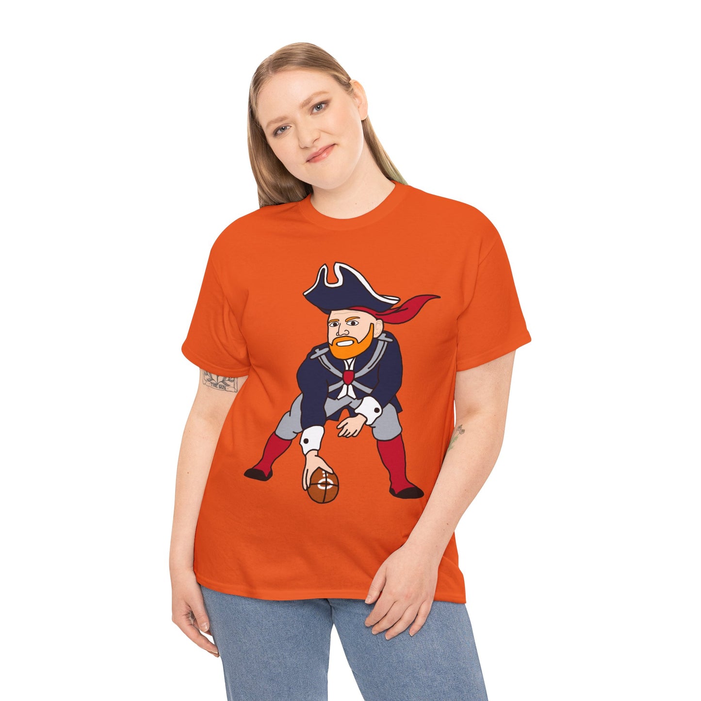 Bill Burrdy New England Patriots Tom Brady Bill Burr Unisex Heavy Cotton Tee T-shirts American Football Bill Burr Monday Morning Podcast New England Patriots NFL Podcasts Stand-up Comedy Printify