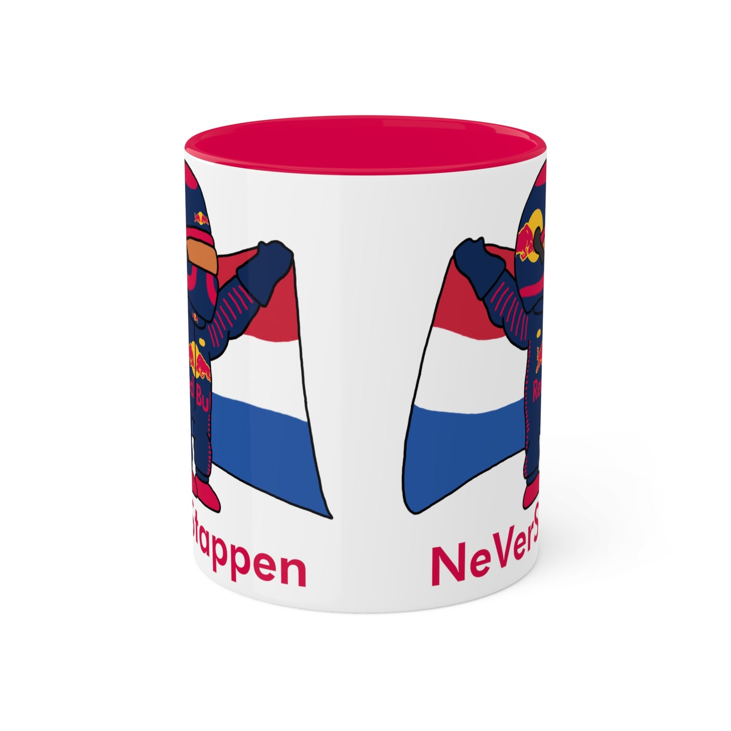 NeVerStappen Red Bull Formula 1 F1 Max Vertsappen Colorful Mugs, 11oz Mugs Printify