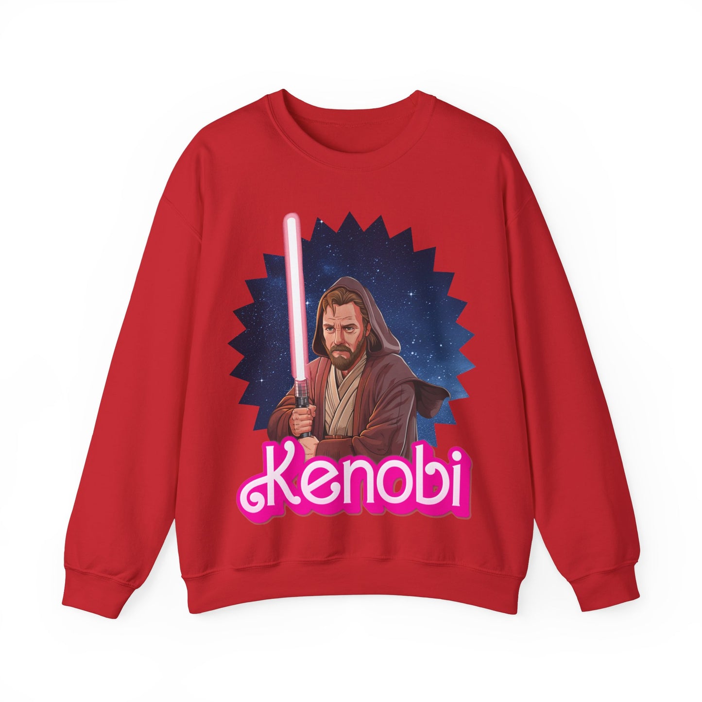 Obi-Wan Kenobi Ken Barbie Movie Star Wars Unisex Heavy Blend Crewneck Sweatshirt Sweatshirts Barbie Ken Movies Star Wars Printify
