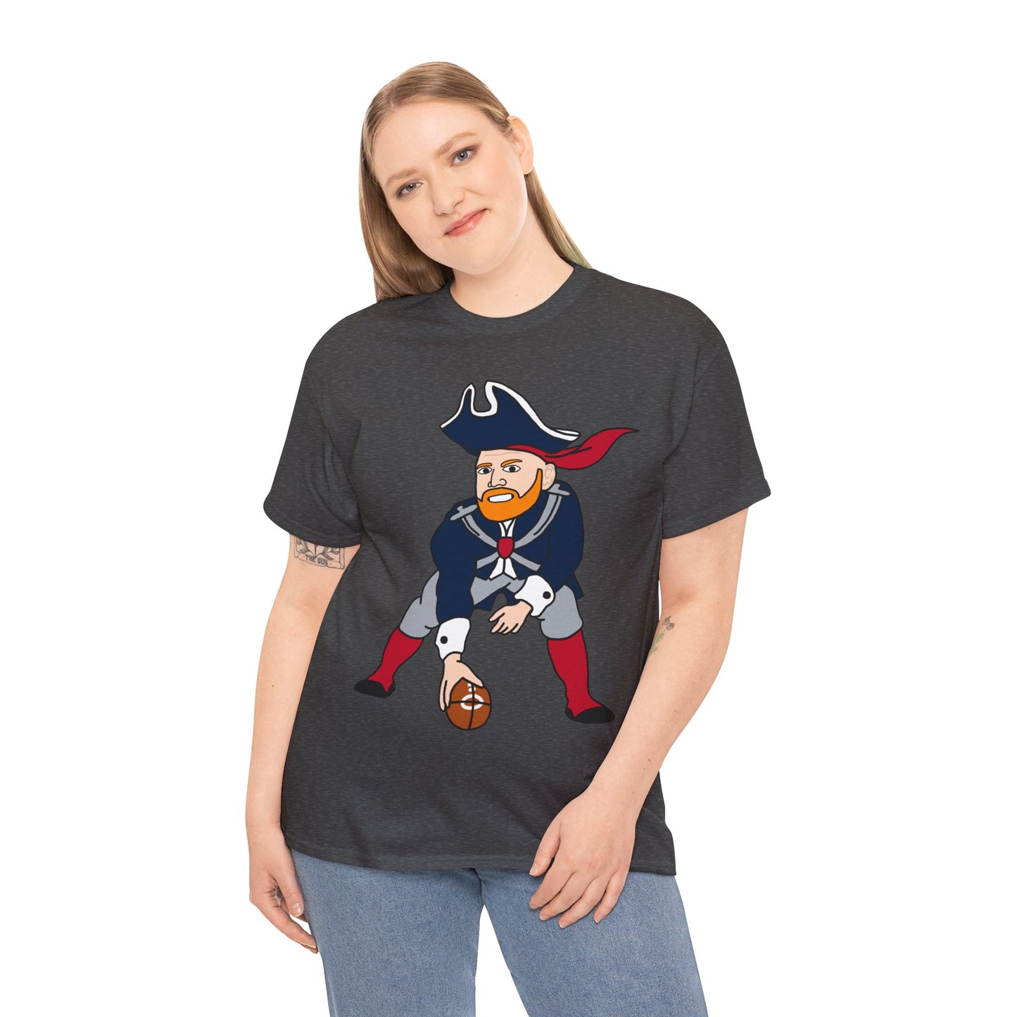 Bill Burrdy New England Patriots Tom Brady Bill Burr Unisex Heavy Cotton Tee T-shirts American Football Bill Burr Monday Morning Podcast New England Patriots NFL Podcasts Stand-up Comedy Printify