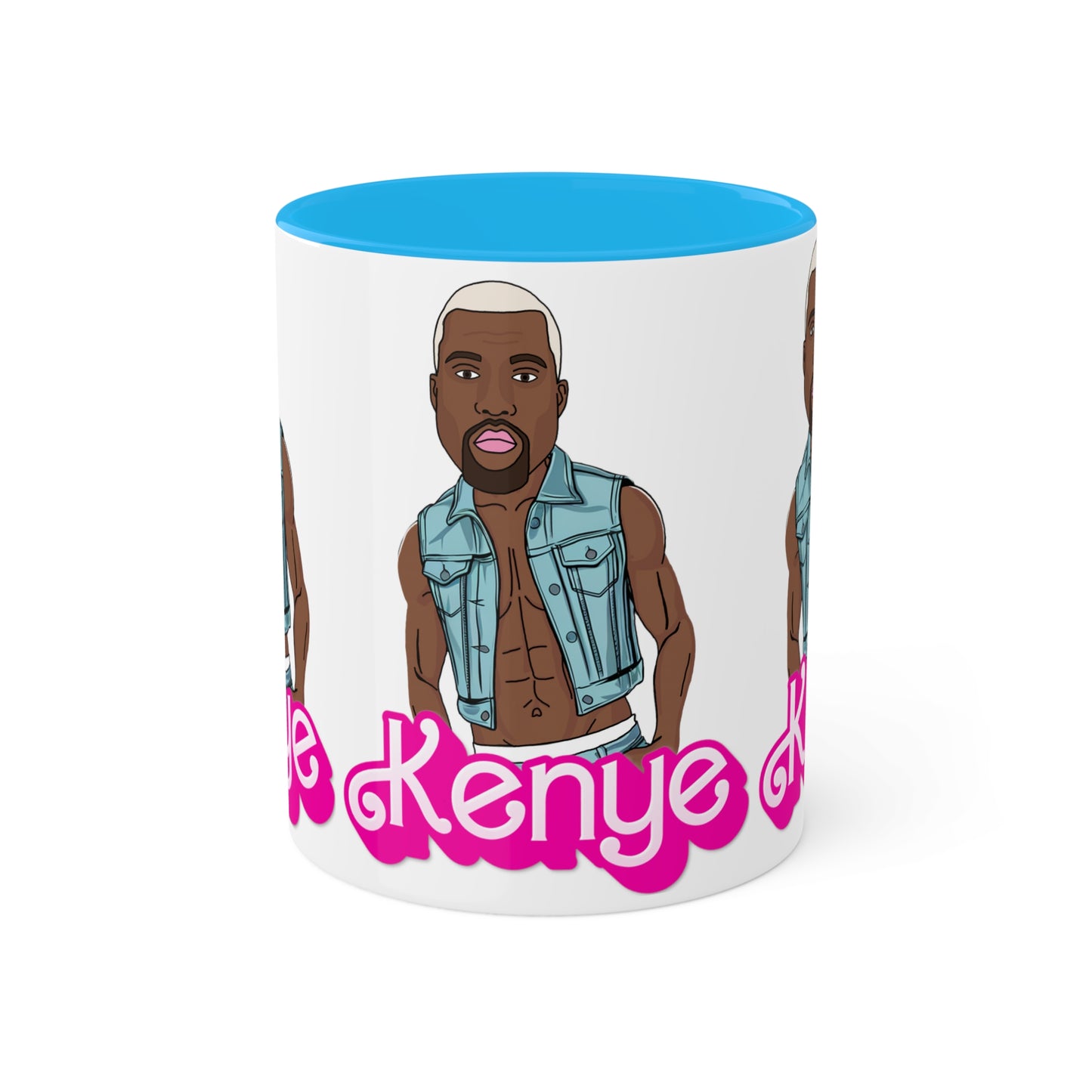 Kenye Barbie Ken Ryan Gosling Kanye West Colorful Mug Mugs Barbie Kanye West Ken Movies Music Printify