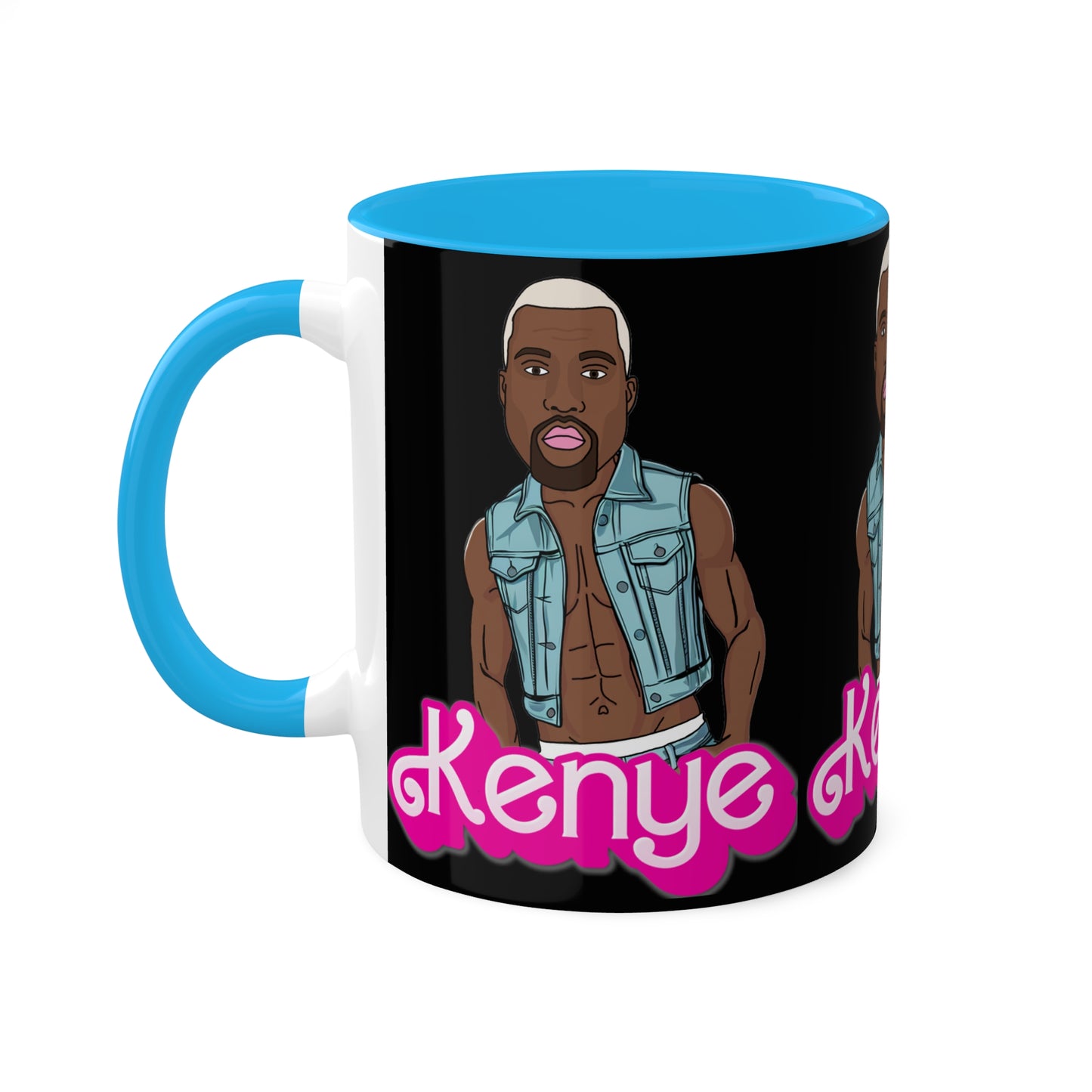 Kenye Barbie Ken Ryan Gosling Kanye West Colorful Mug Mugs Barbie Kanye West Ken Movies Music Printify