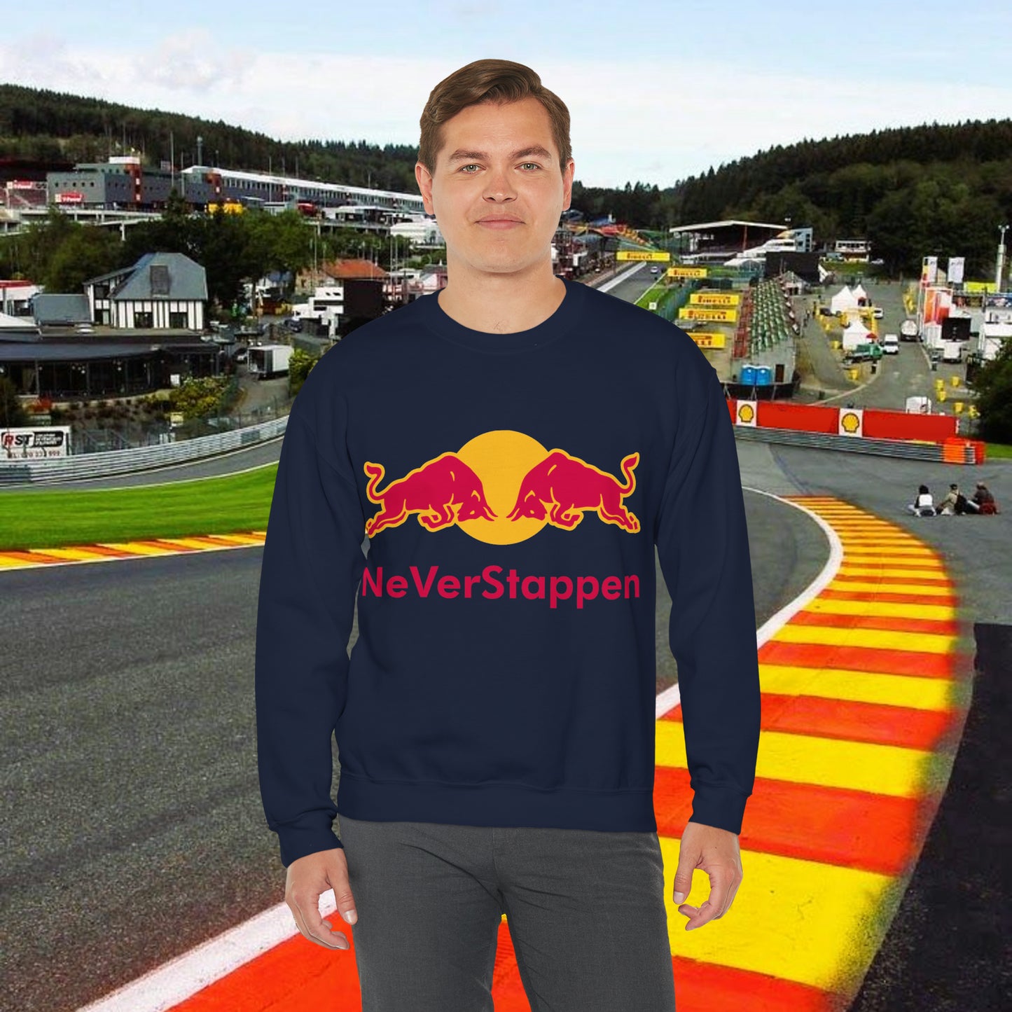 Max Verstappen Sweatshirt Verstappen Sweater Red Bull Sweatshirt F1 Jumper Formula 1 Shirt F1 Gift Formula 1 Gift Red Bull Fan Gift Racing Navy Sweatshirts F1 Max Verstappen Red Bull Printify