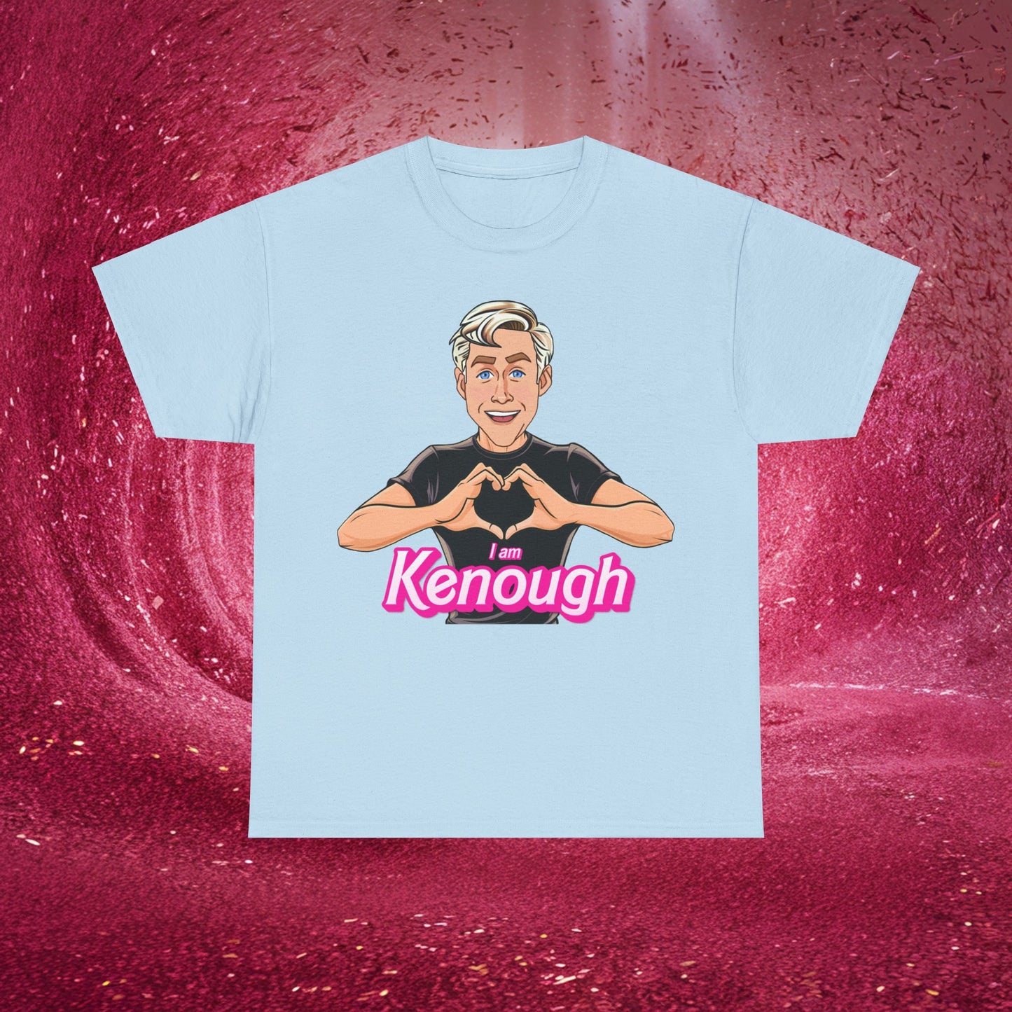 I am Kenough Tshirt Ken T-shirt Ryan Gosling Shirt Barbie T shirt Ken Gift Barbie Gift I'm Kenough Shirt I am Enough T-shirt Im Kenough Tee Light Blue T-shirts Barbie Celebrities Ken Movies Ryan Gosling Printify