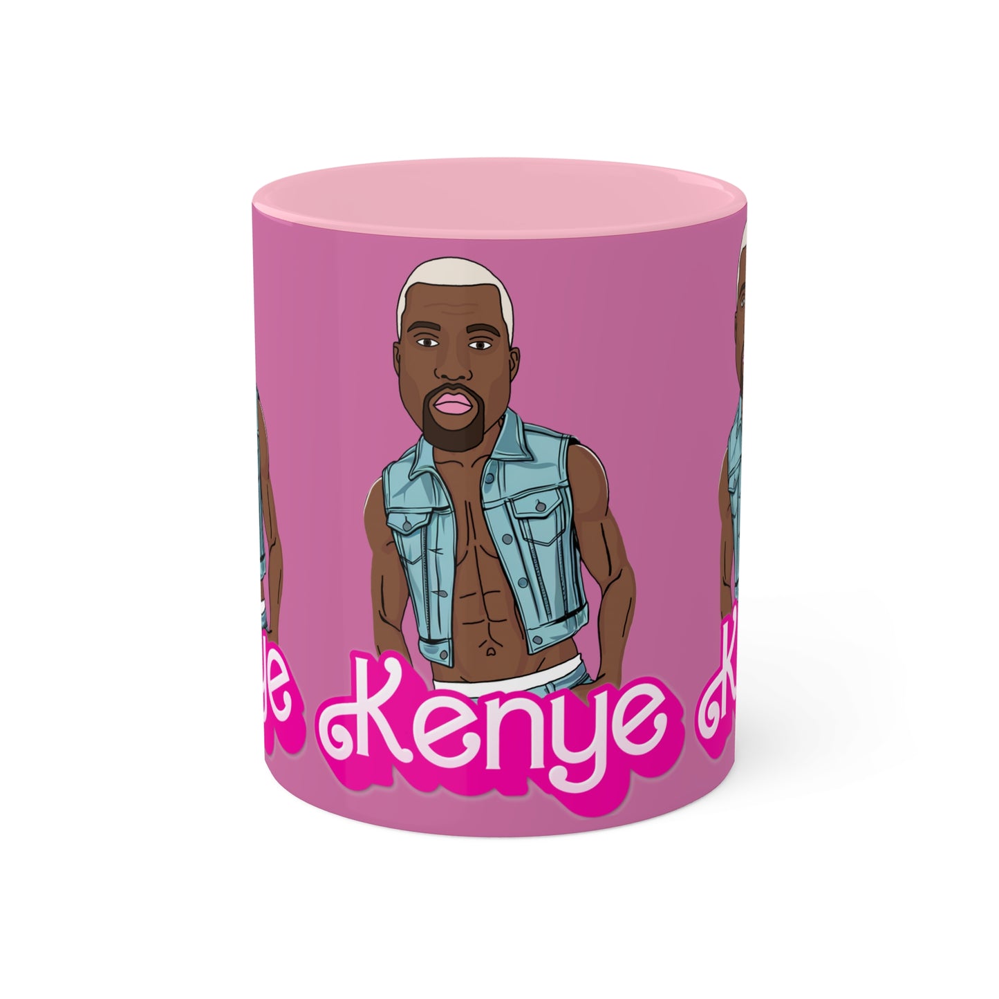 Kenye Barbie Ken Ryan Gosling Kanye West Colorful Mug Mugs Barbie Kanye West Ken Movies Music Printify