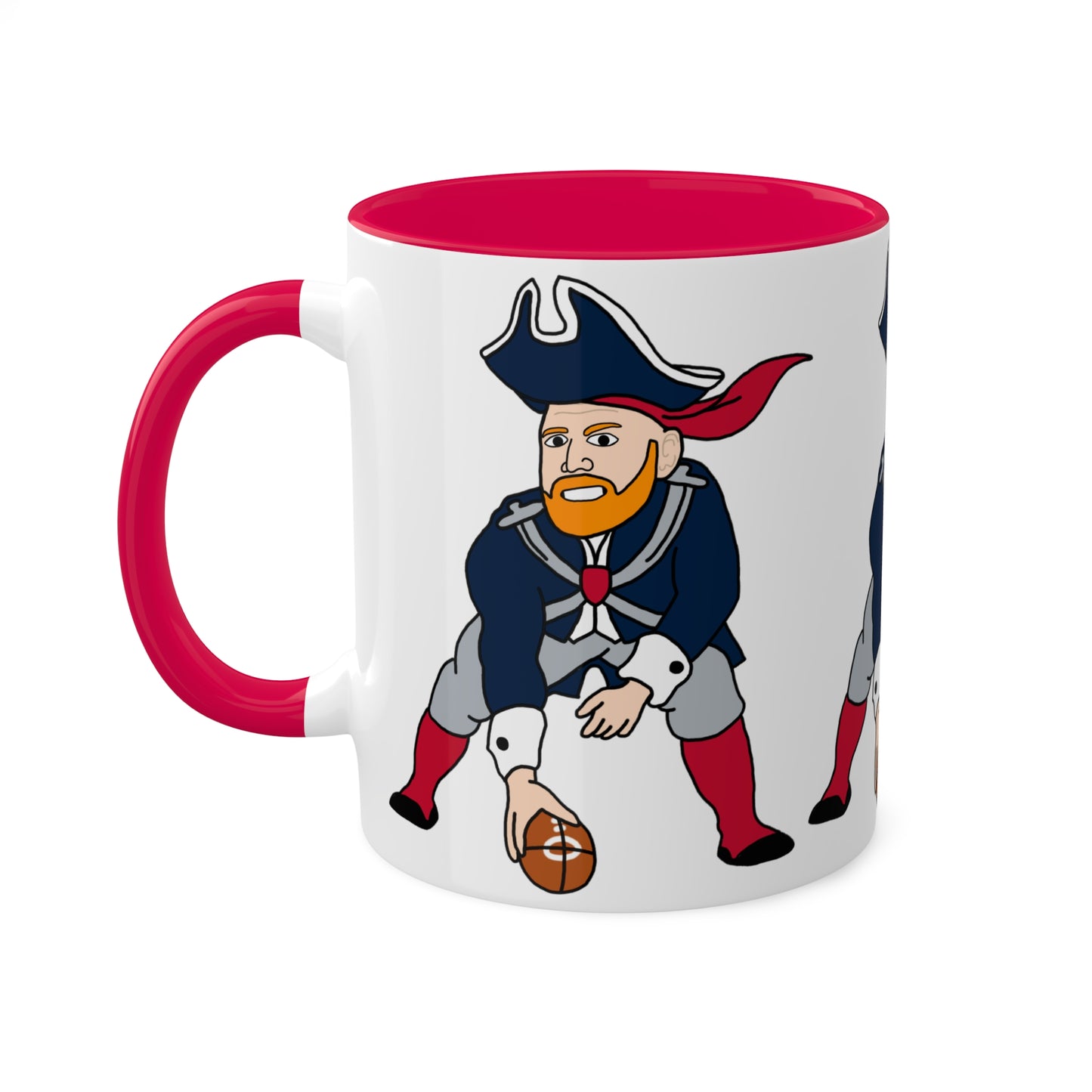 Bill Burrdy New England Patriots NFL Tom Brady Bill Burr Colorful Mug, 11oz Mugs American Football Bill Burr Monday Morning Podcast New England Patriots NFL Podcasts Stand-up Comedy Printify