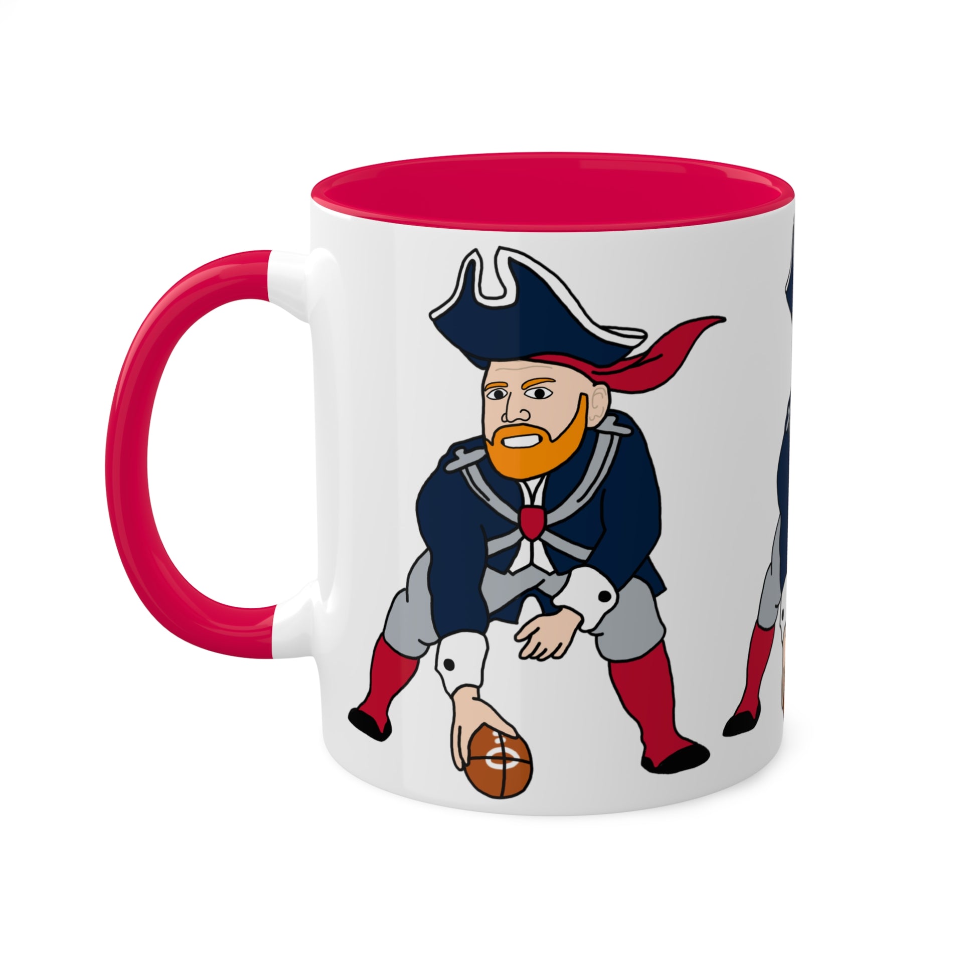 Bill Burrdy New England Patriots NFL Tom Brady Bill Burr Colorful Mug, 11oz Mugs American Football Bill Burr Monday Morning Podcast New England Patriots NFL Podcasts Stand-up Comedy Printify