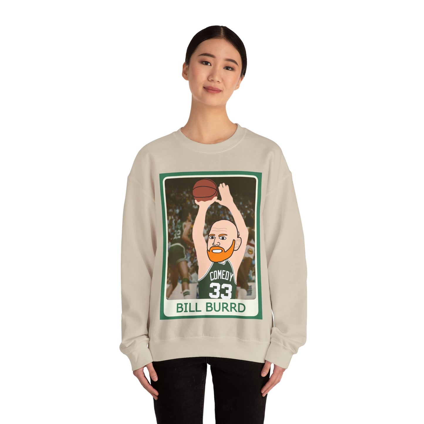 Bill Burr Sweatshirt Boston Celtics Sweater Larry Bird Jumper Monday Morning Podcast Merch Podcast Gift Celtics Fan Gift Basketball Fan Gift Sweatshirts Basketball Bill Burr Boston Celtics Monday Morning Podcast NBA Podcasts Stand-up Comedy Printify