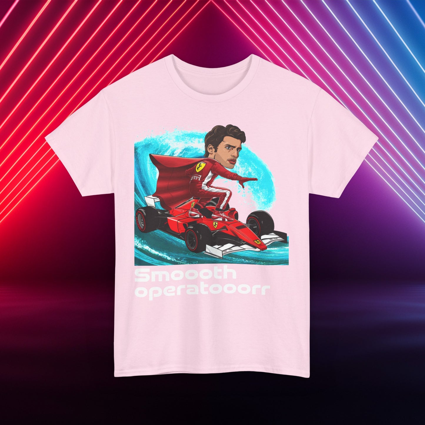 Carlos Sainz T-shirt Carlos Sainz Shirt Smooth Operator Shirt Ferrari T shirt Formula 1 Tee F1 Tshirt Ferrari Gift Ferrari Fan Shirt F1 Gift Light Pink T-shirts Carlos Sainz F1 Ferrari Printify