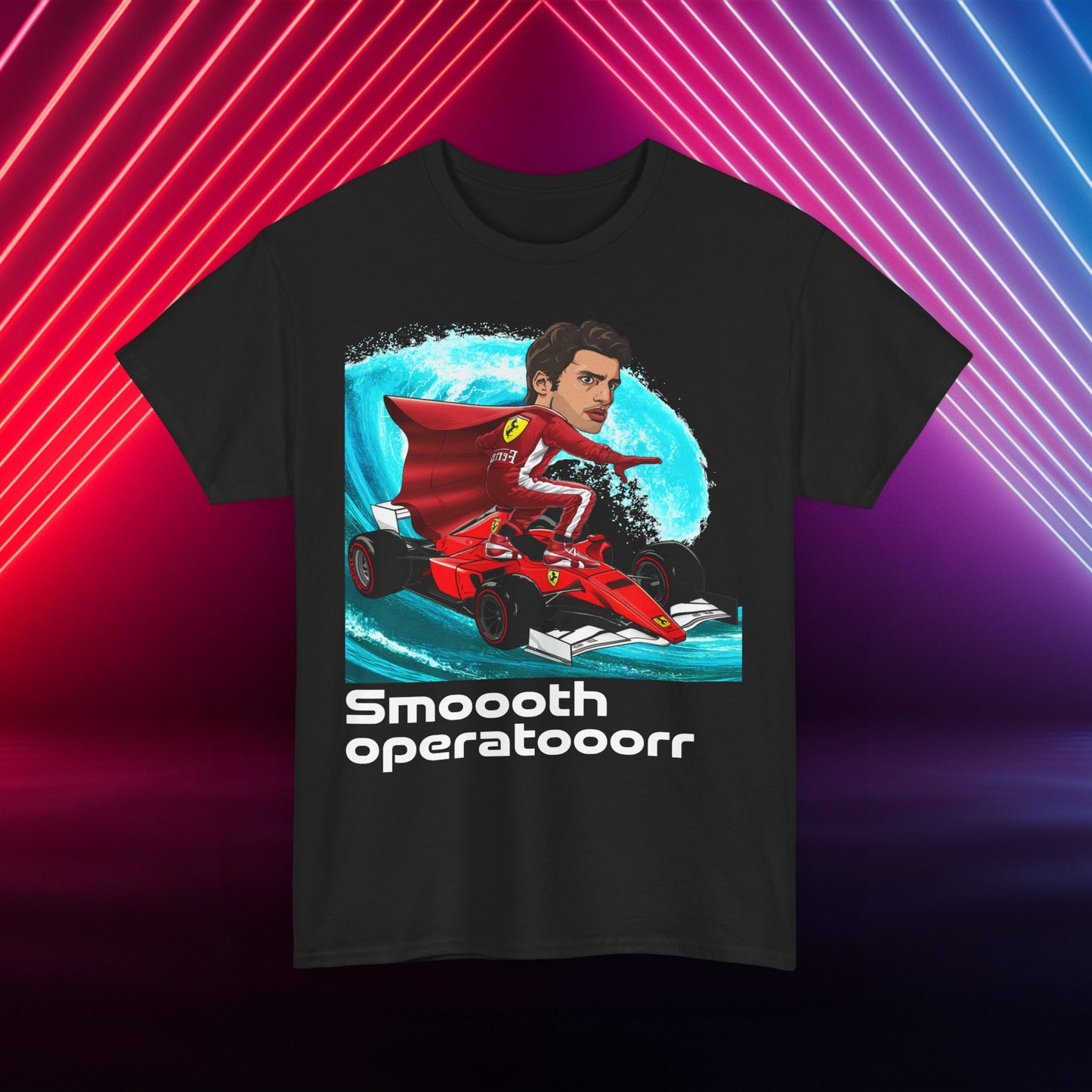 Carlos Sainz T-shirt Carlos Sainz Shirt Smooth Operator Shirt Ferrari T shirt Formula 1 Tee F1 Tshirt Ferrari Gift Ferrari Fan Shirt F1 Gift Black T-shirts Carlos Sainz F1 Ferrari Printify