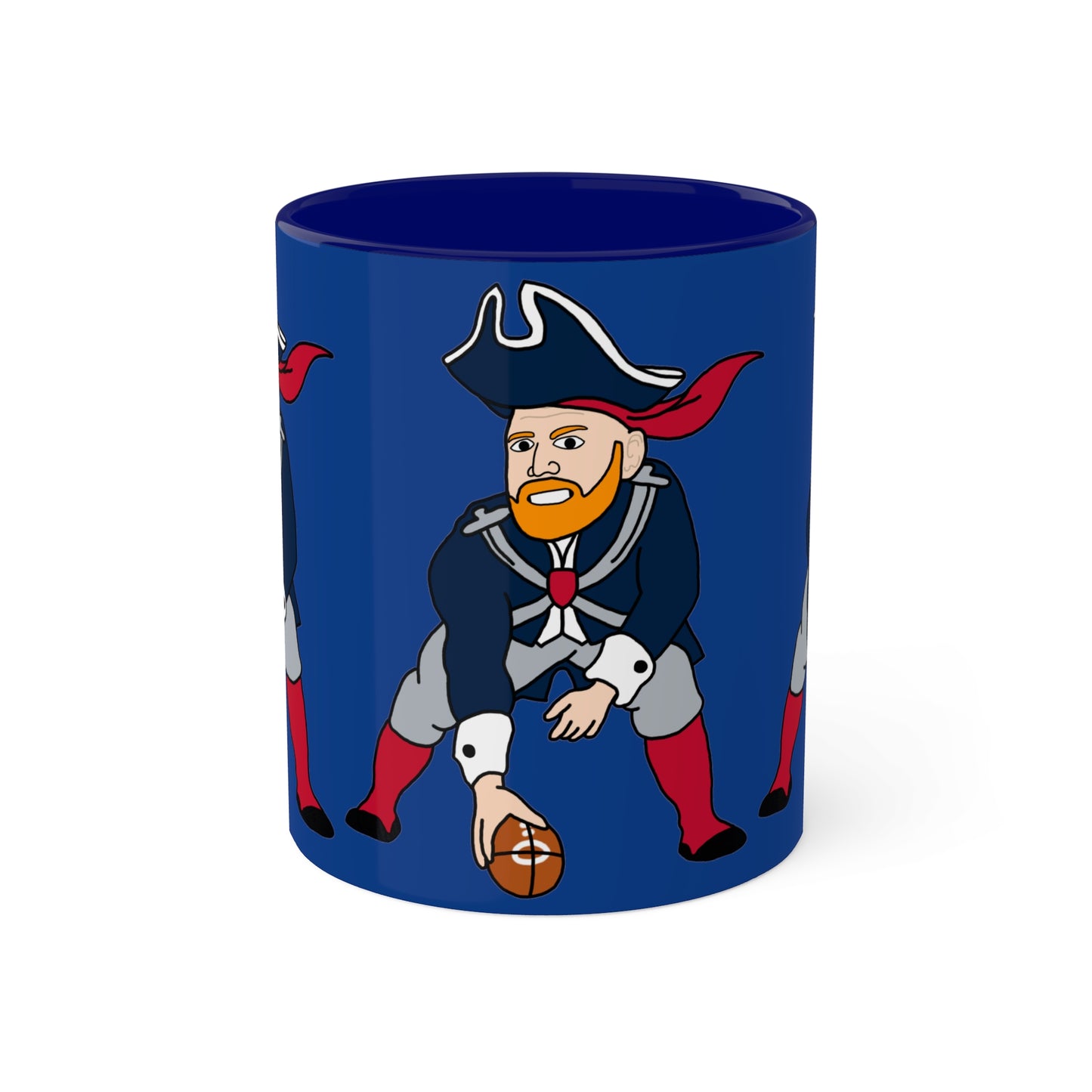 Bill Burrdy New England Patriots NFL Tom Brady Bill Burr Colorful Mug, 11oz Mugs American Football Bill Burr Monday Morning Podcast New England Patriots NFL Podcasts Stand-up Comedy Printify